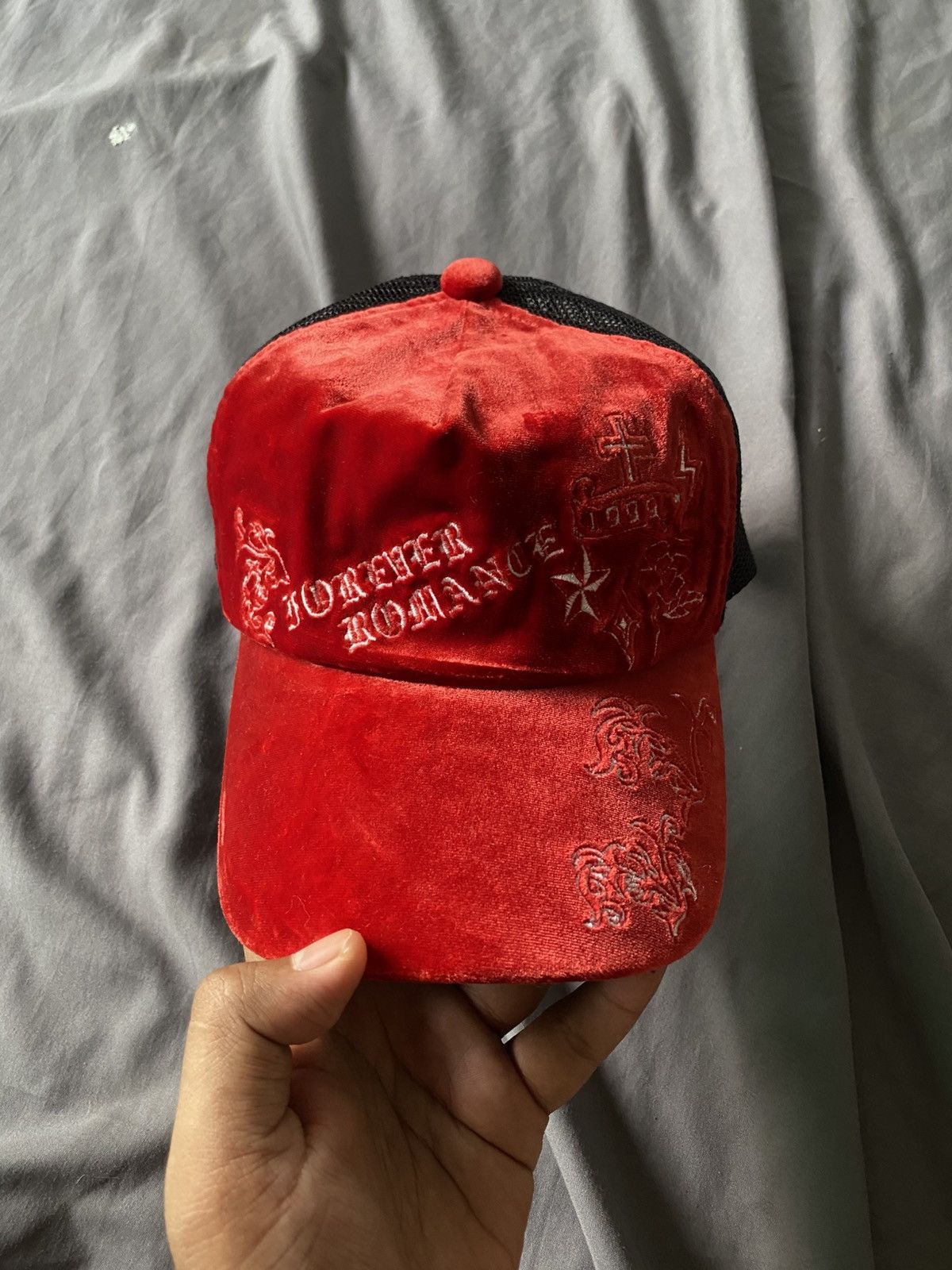 Japanese Brand Vintage Bombtrax Japan Velvet Trucker Hat kapital Size ONE SIZE - 2 Thumbnail