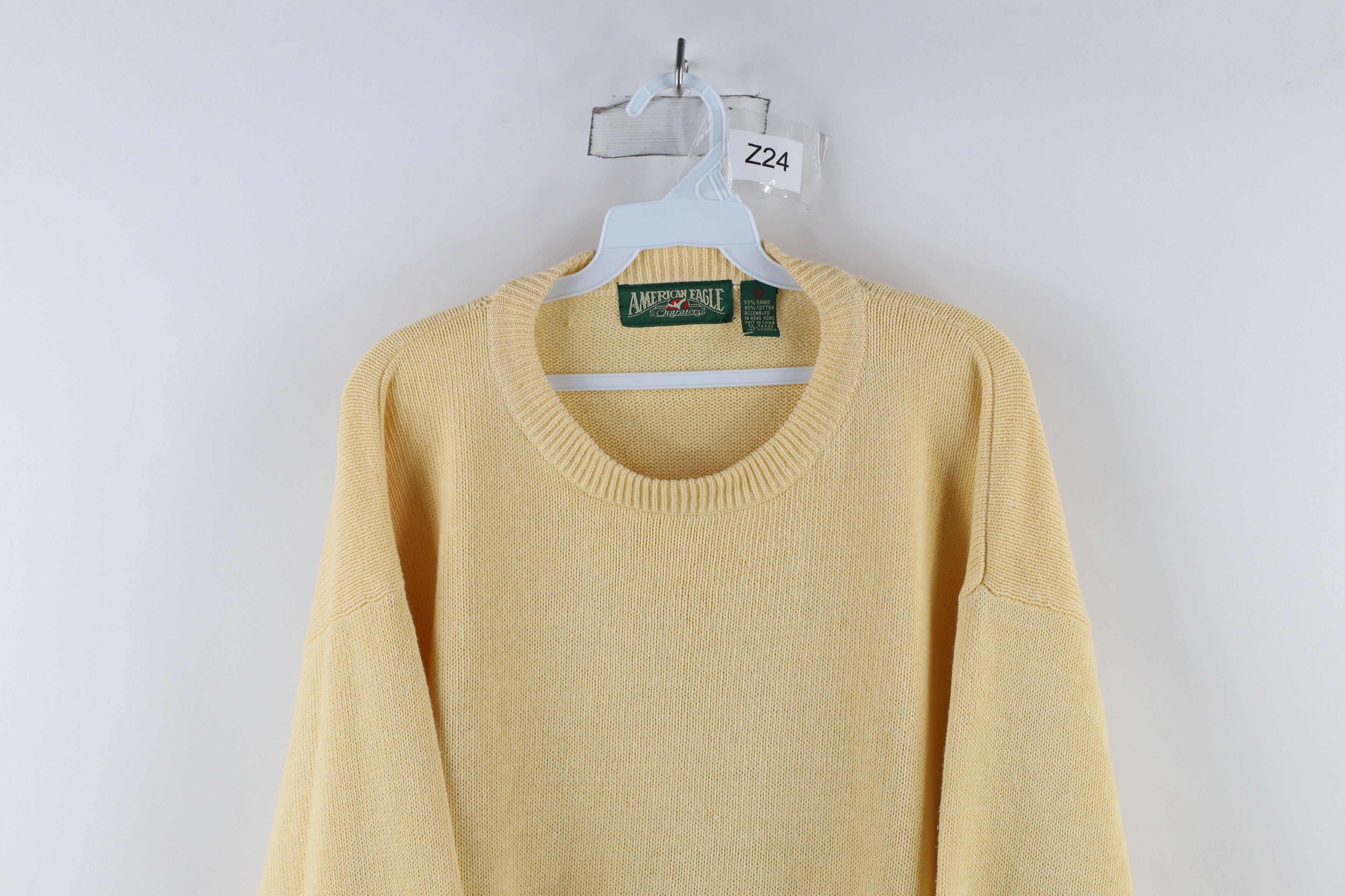 American Eagle Outfitters × Vintage Vintage 90s American Eagle Outfitters Blank Knit Sweater Size US XL / EU 56 / 4 - 2 Thumbnail