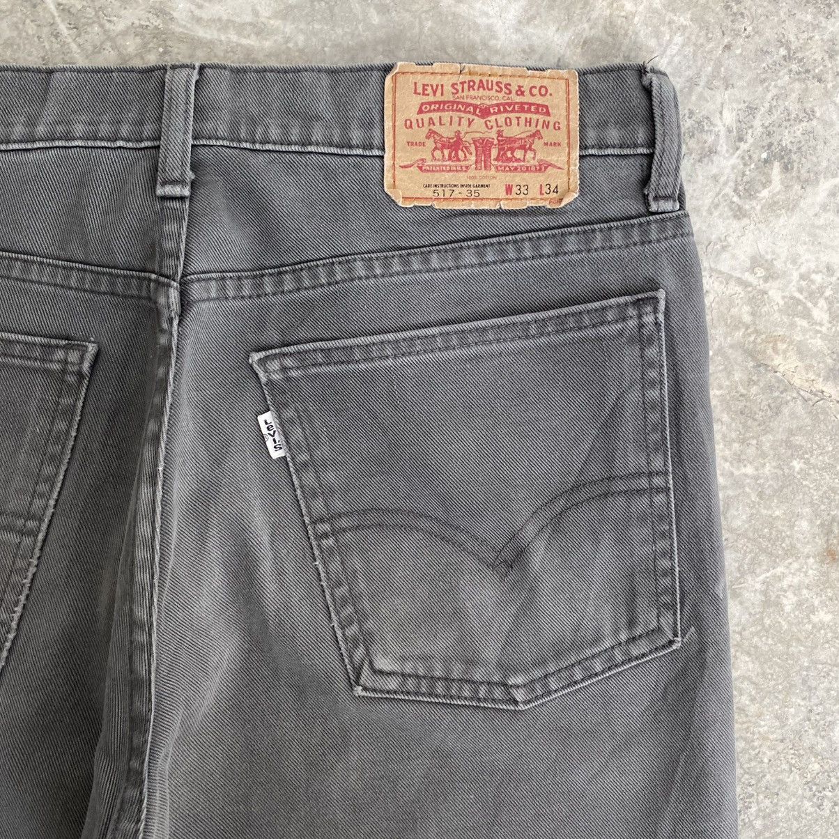 Levi's Size 33x30.5 Vintage 2001 Levis 517 Grey Flared Jeans Size US 33 - 13 Thumbnail