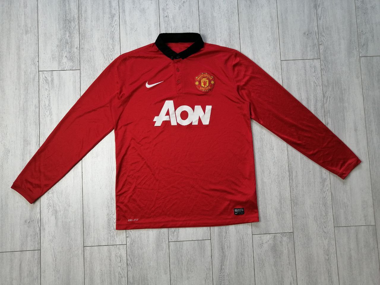 Nike 2013 2014 Manchester United Nike Home Long Soccer Jersey Kit Size US L / EU 52-54 / 3 - 1 Thumbnail