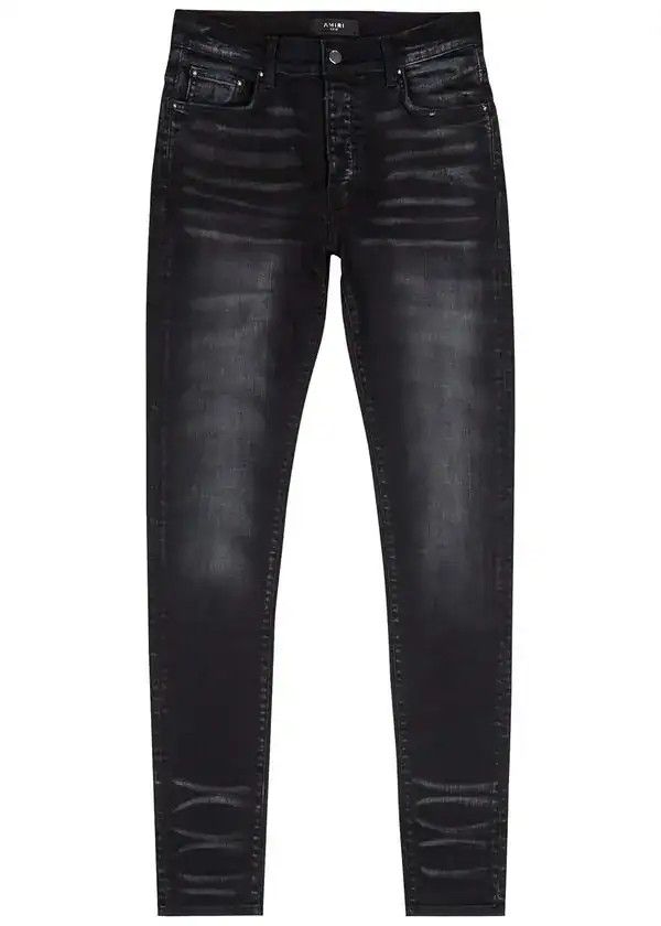 Amiri o1mle0426 Stack Straight Jeans in Faded Black Size US 33 - 1 Thumbnail