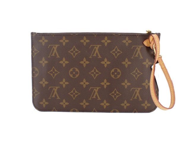Louis Vuitton Louis Vuitton Neverfull MM Monogram Canvas Brown Pochette Size ONE SIZE - 2 Thumbnail
