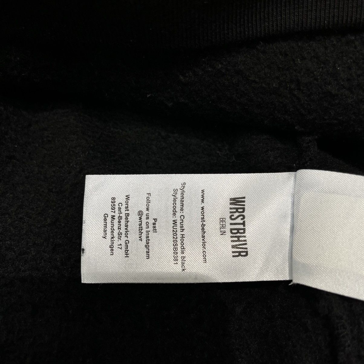 Other WRSTBHVR Hoodie Black Size US XL / EU 56 / 4 - 5 Thumbnail