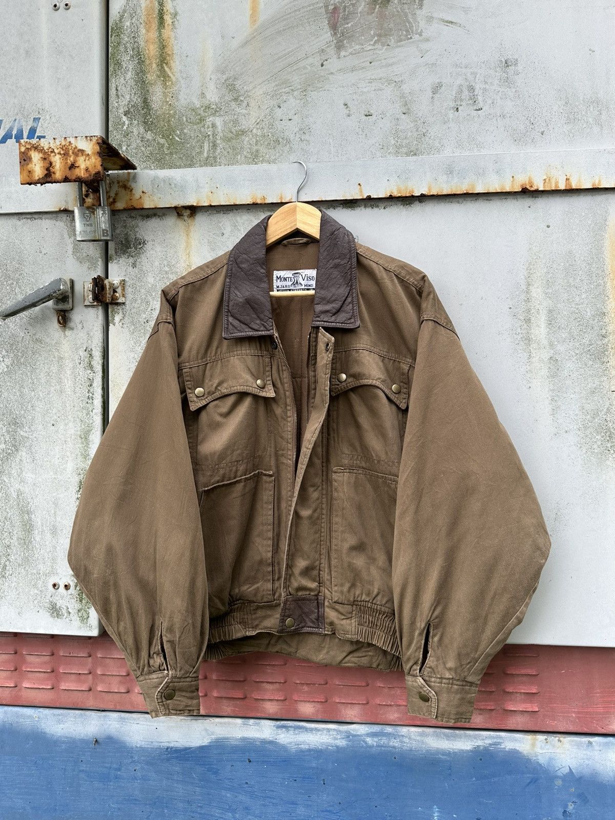 Vintage 👹Vintage Monte Viso Brown Tactical Bomber Jacket Size US M / EU 48-50 / 2 - 1 Thumbnail