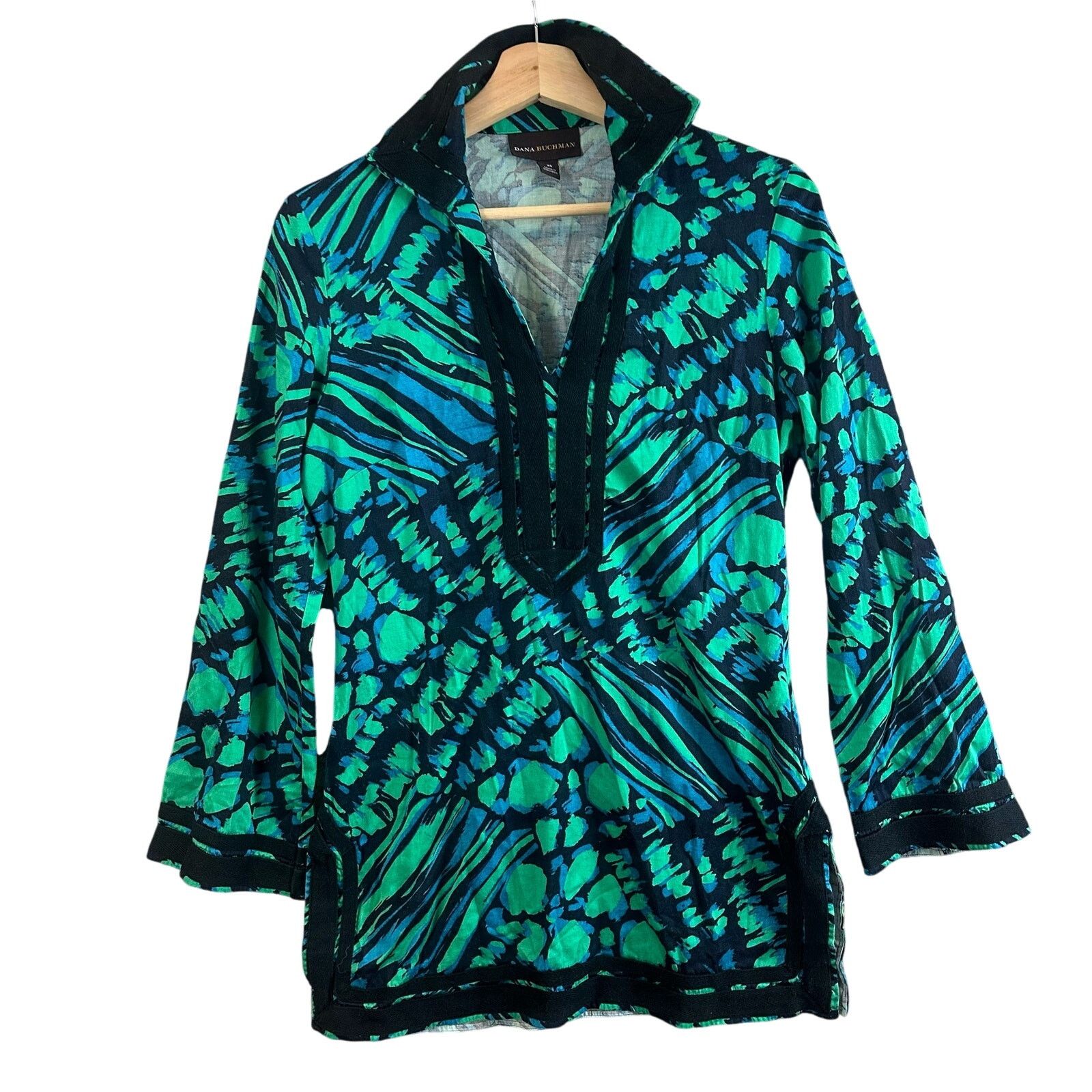 Other Dana Buchman Split Neck Popover Tunic Top Blouse Coverup XS Size XS / US 0-2 / IT 36-38 - 1 Thumbnail