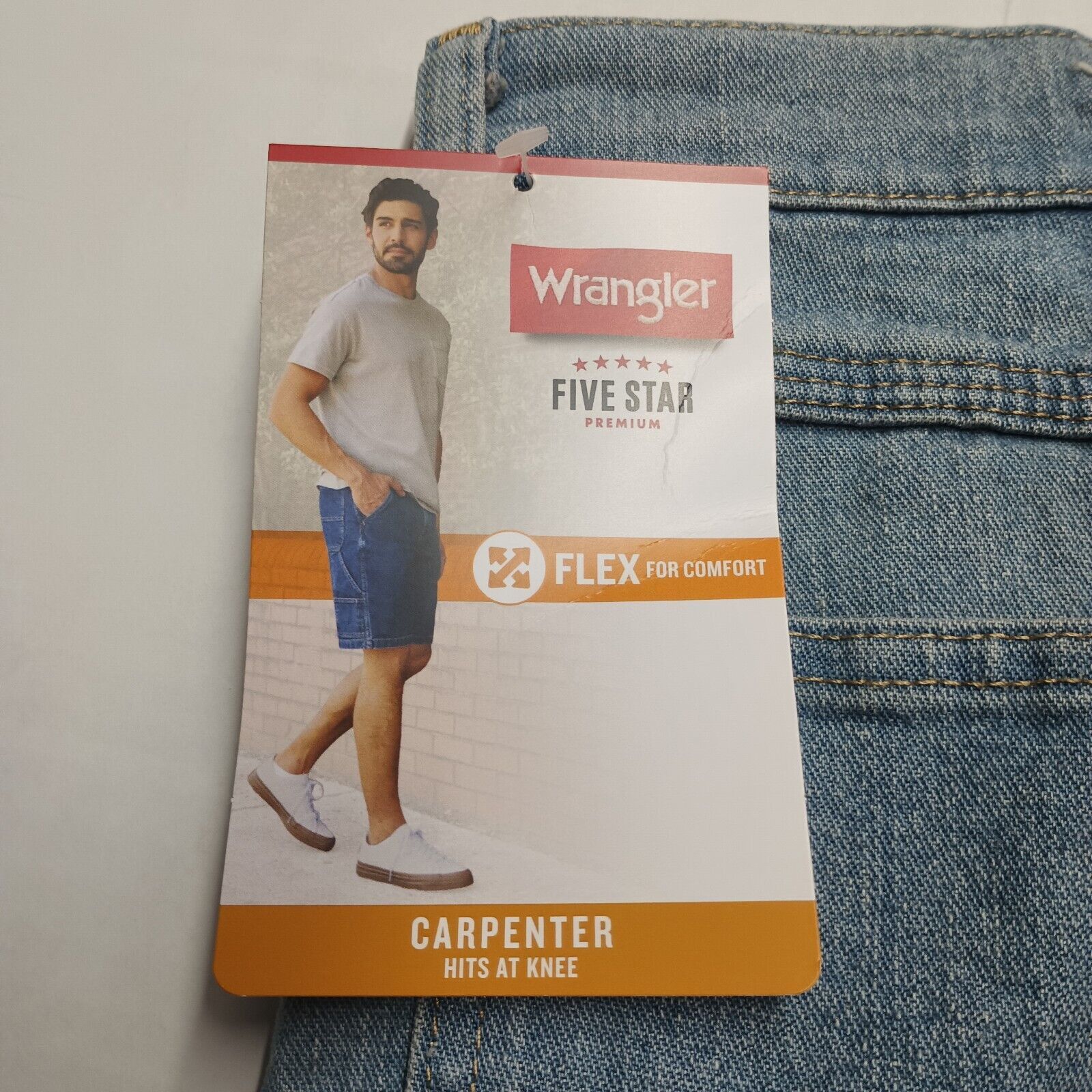 Wrangler Wrangler Carpenter Flex Denim Shorts Men's 46 Light Blue Size US 44 / EU 60 - 5 Thumbnail