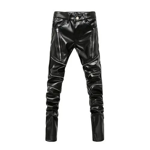 Jean Black Faux Studded Leather Pants Size US 29 - 1 Thumbnail