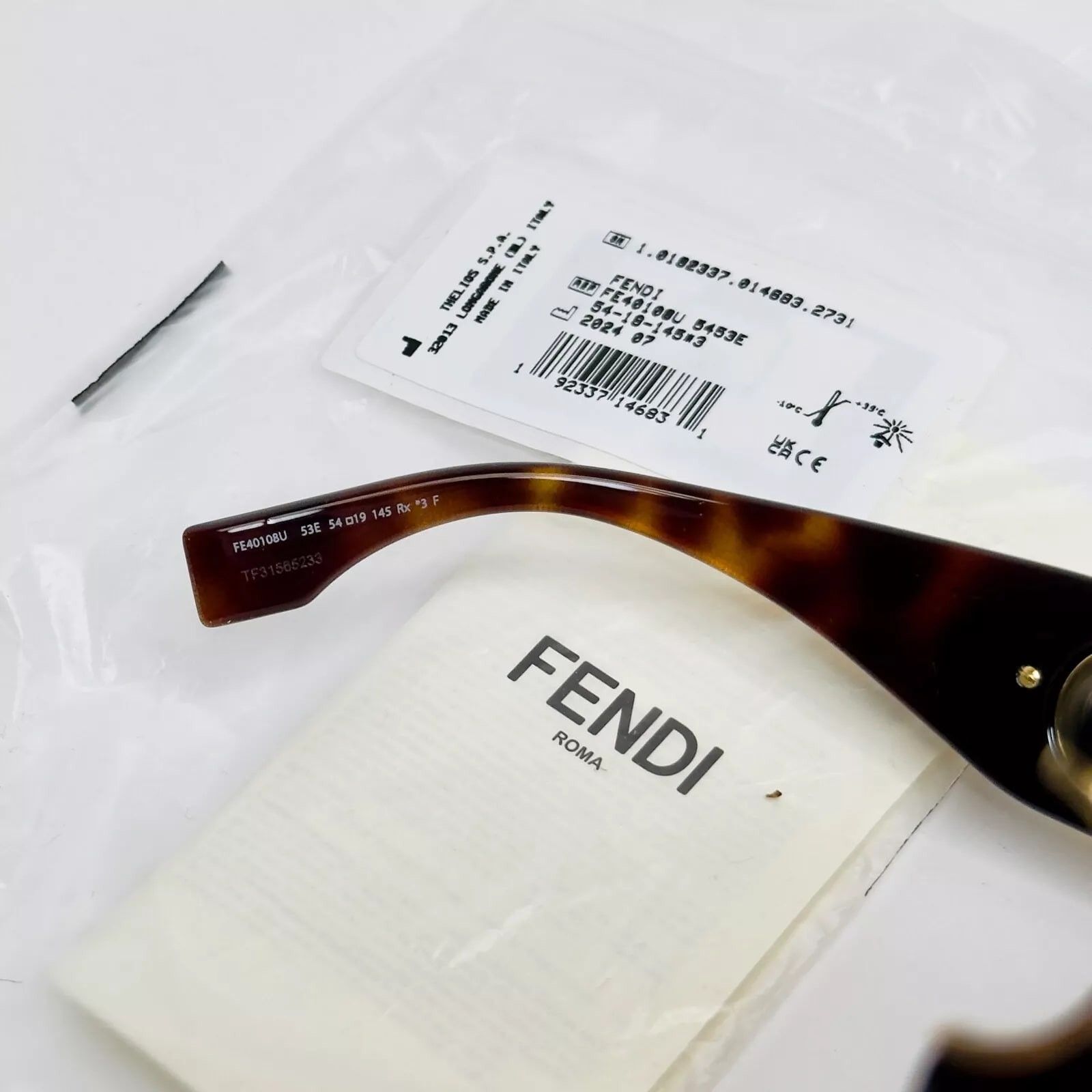 Fendi FENDI O'LOCK 40108 Brown Fashion FF Lock Logo Mask FE40108U Size ONE SIZE - 7 Thumbnail