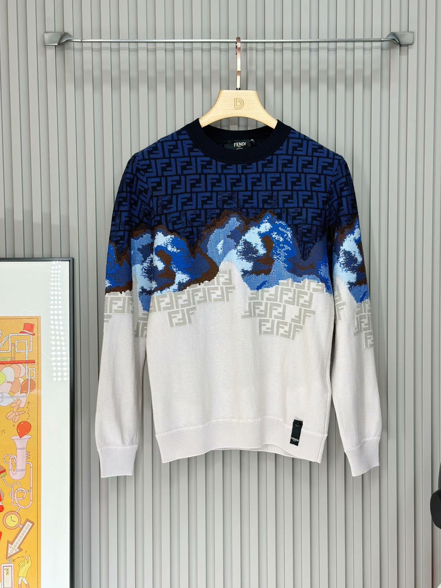 Fendi FENDI Colorblock Crewneck Casual Sweater Size US S / EU 44-46 / 1 - 1 Thumbnail