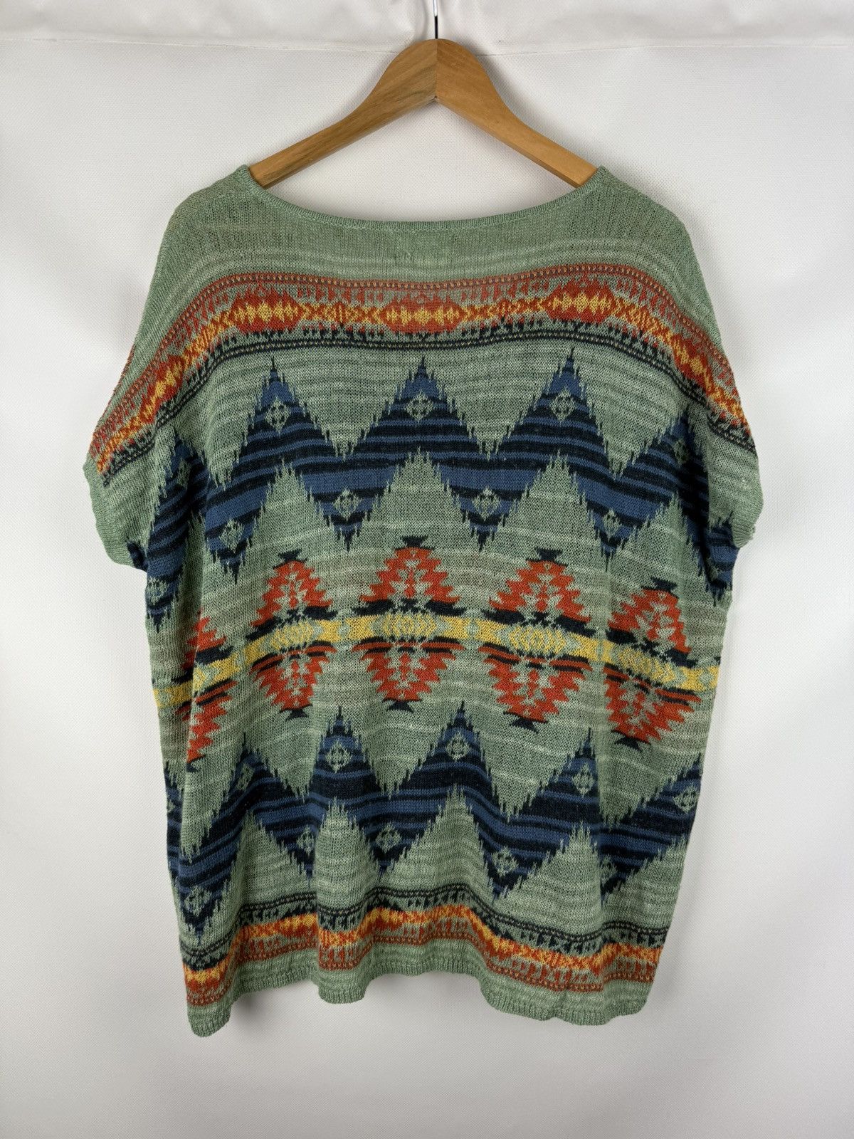 Denim & Supply Ralph Lauren Ralph Lauren Aztec Southwest Pattern Short Sleeve Sweater Size XS / US 0-2 / IT 36-38 - 13 Thumbnail
