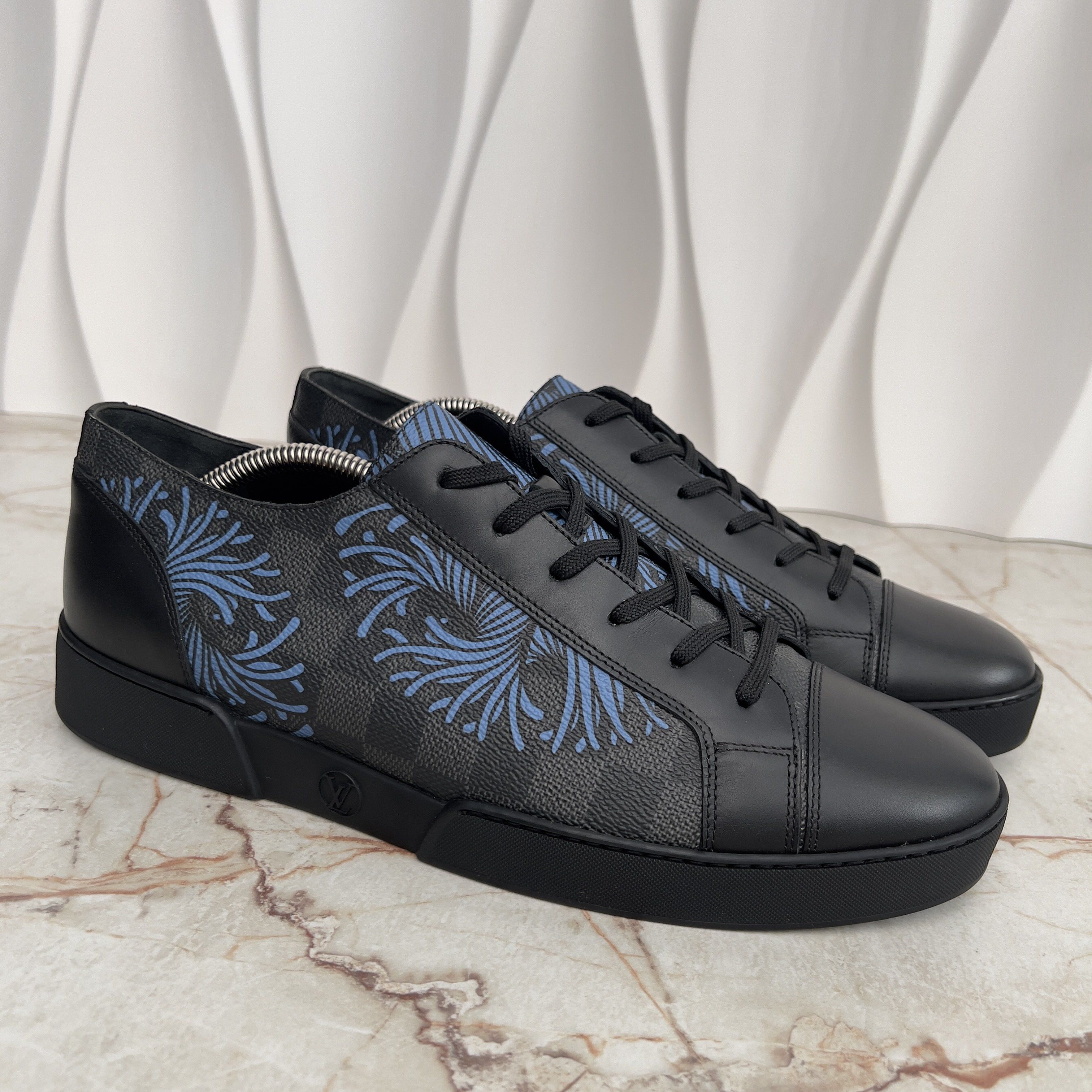 Louis Vuitton Match Up Kim Jones Sneaker Damier Canvas Leather Size US 10 / EU 43 - 4 Thumbnail