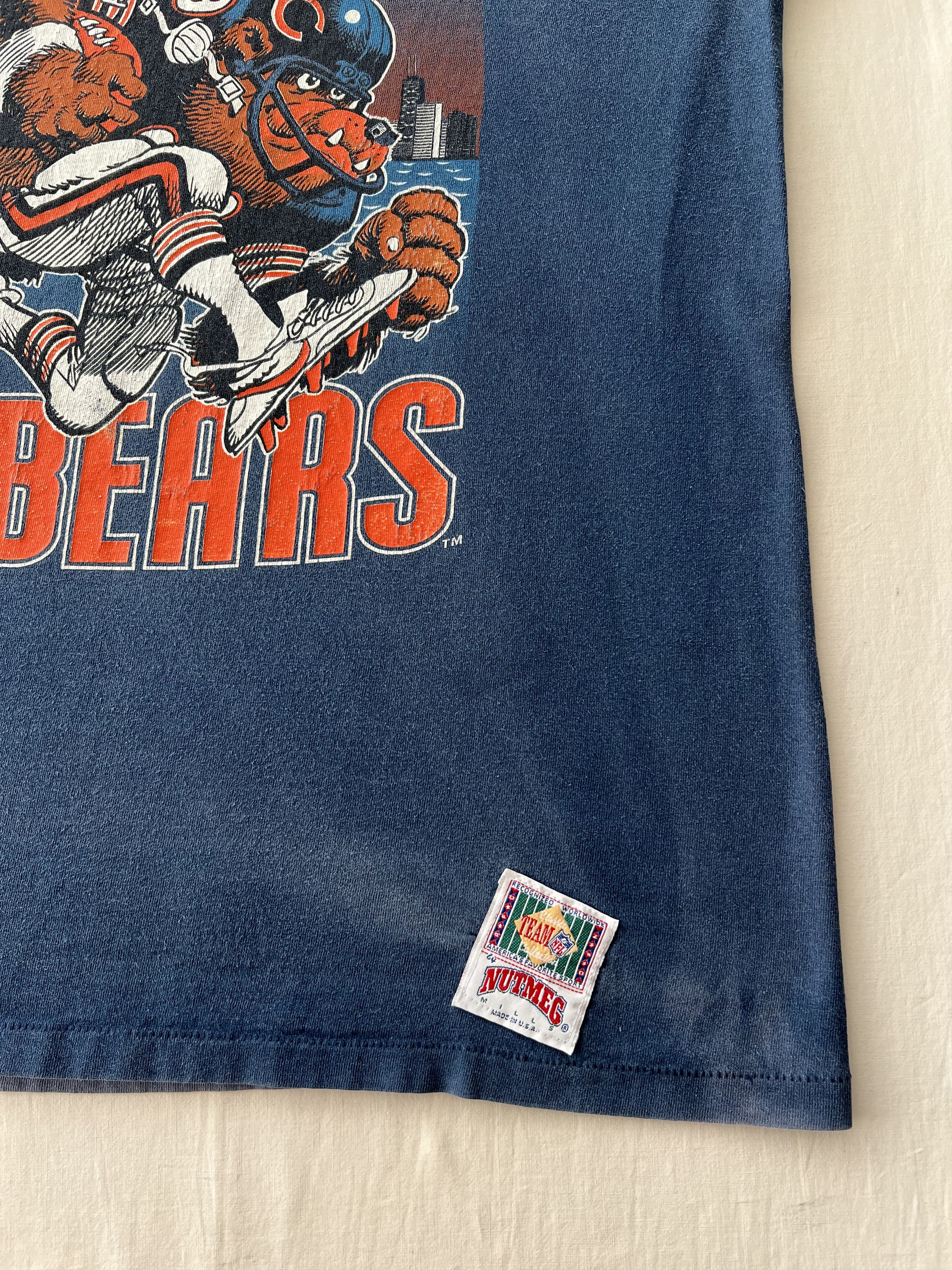 NFL Vintage 90s Chicago Bears NFL Nutmeg T-shirt Size US L / EU 52-54 / 3 - 9 Thumbnail