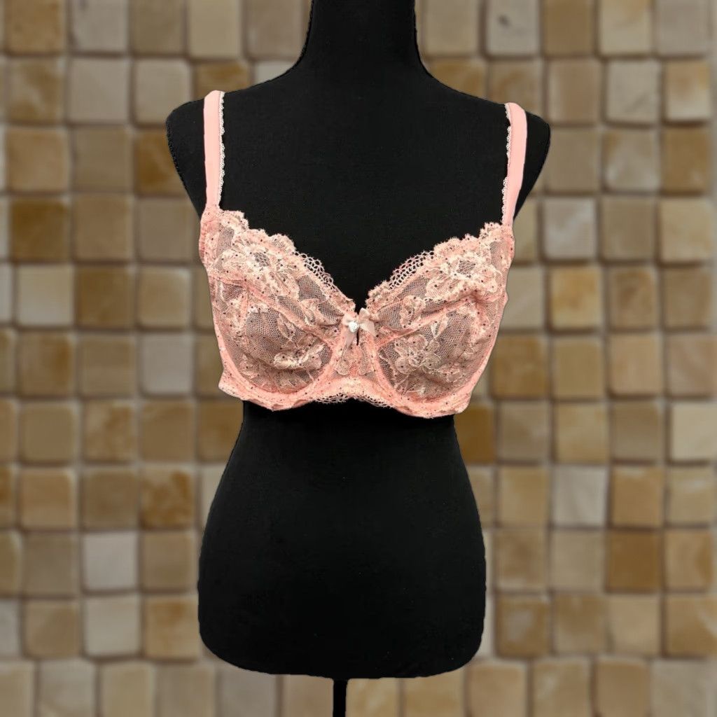 Victoria's Secret VINTAGE Victoria's Secret Unlined Demi Underwire Bra 38D Pink Womens Size ONE SIZE - 1 Thumbnail