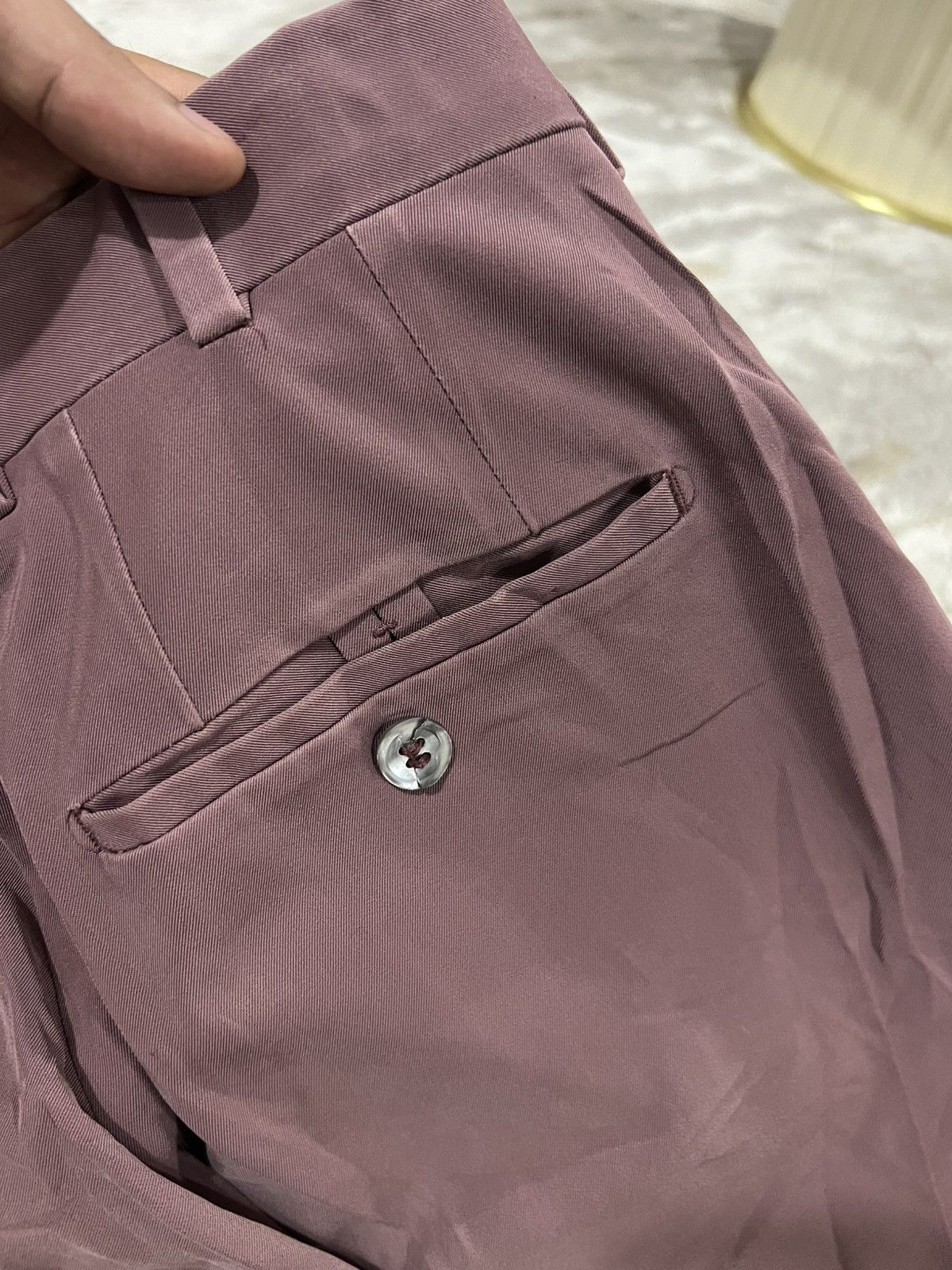 Prada 1990s Prada Burgundy Runway Regular Cut Trousers Pants Size US 28 / EU 44 - 10 Thumbnail