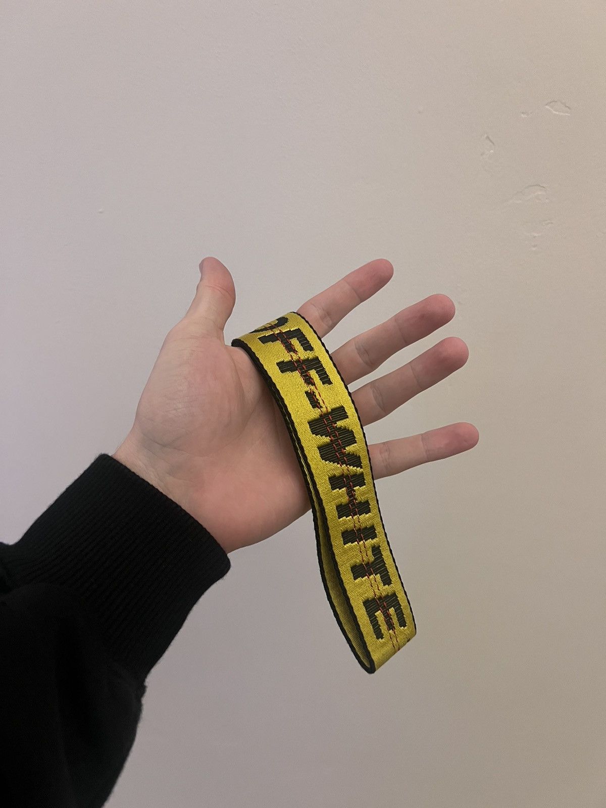 image of Off White Off-White Industrial Keychain in Yellow, Men's