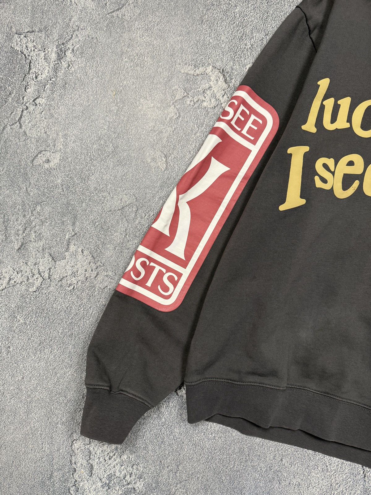 Rap Tees Lucky Me I See Ghosts Faded Smiley Face Rap Hip Hop hoodie Size US M / EU 48-50 / 2 - 3 Thumbnail