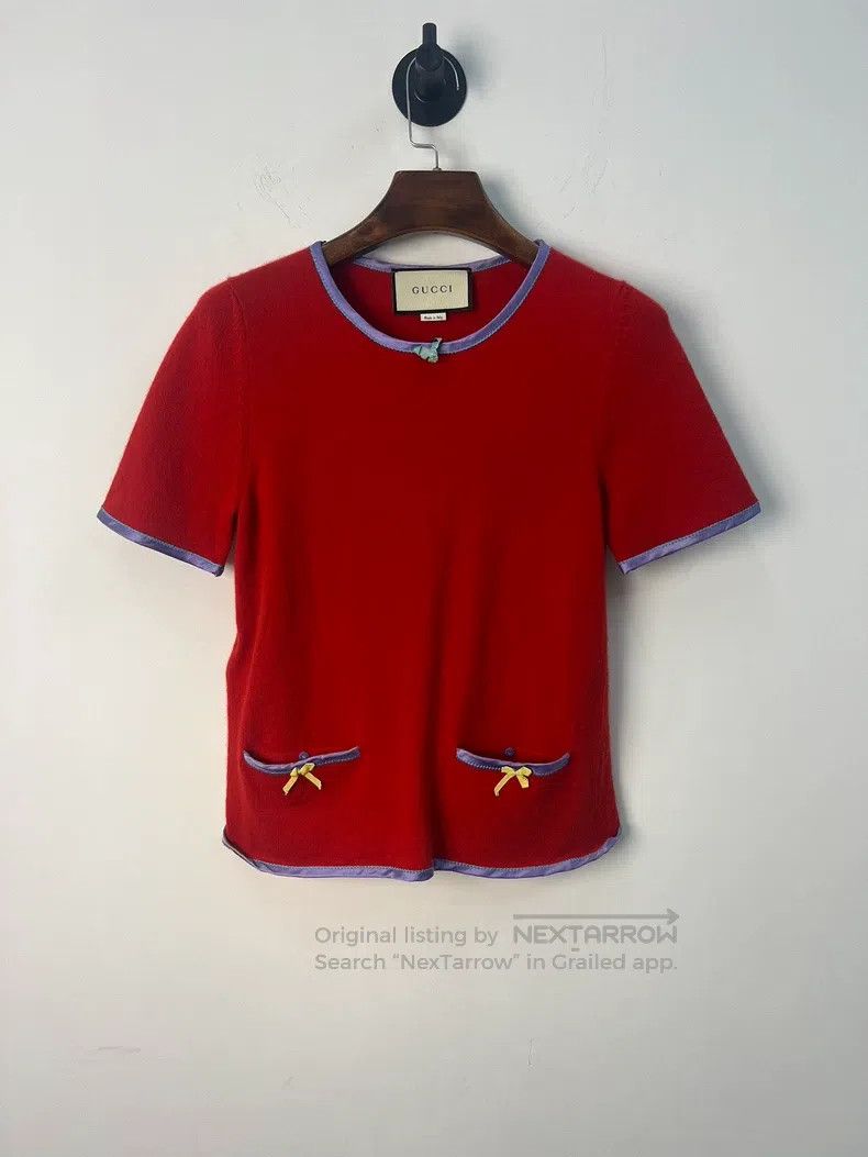 Gucci Gucci Small fragrance style cashmere short sleeves Size XS / US 0-2 / IT 36-38 - 1 Thumbnail