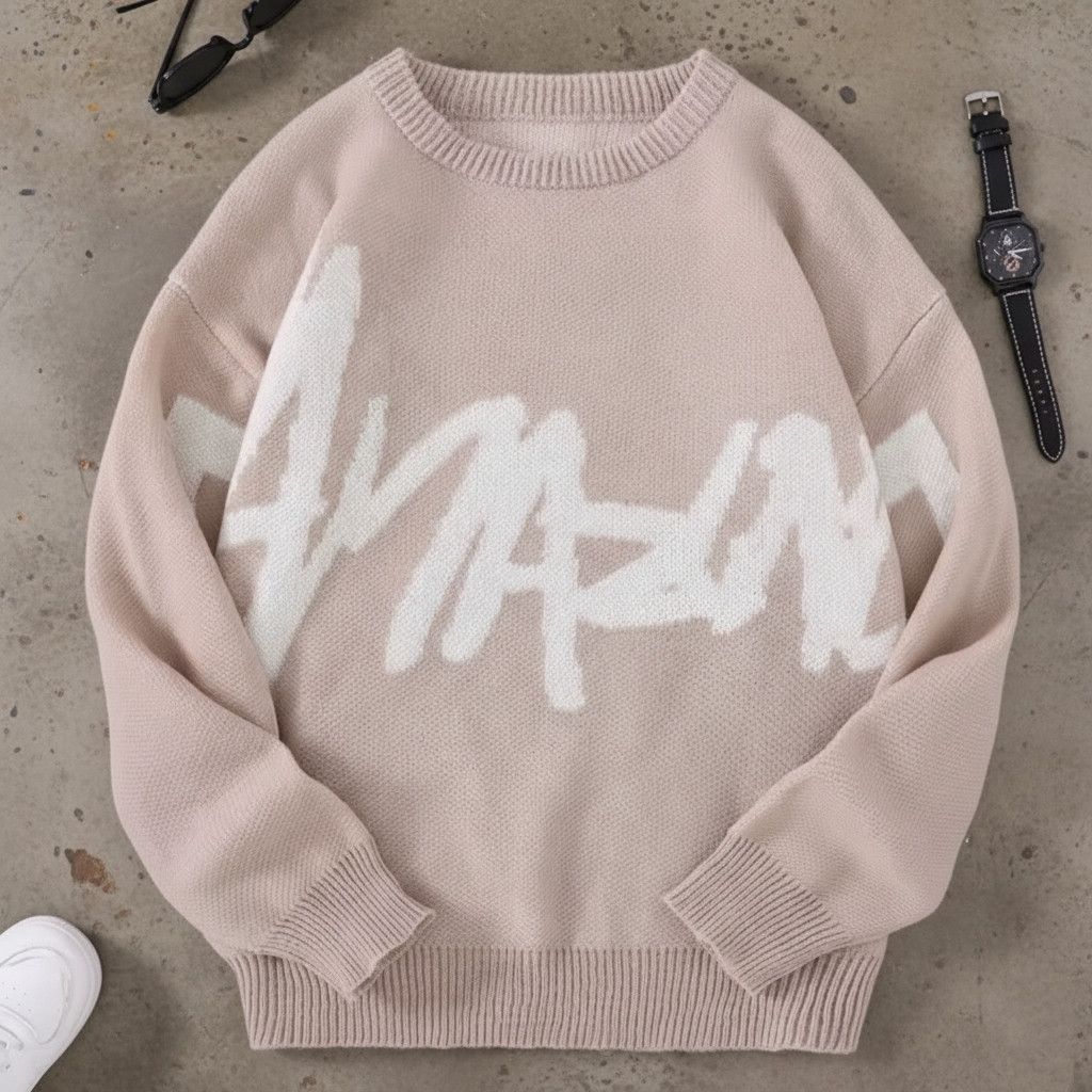 Other Streetwear Graffiti Pink Sweater Jacquard Knitwear Size US XXL / EU 58 / 5 - 1 Thumbnail