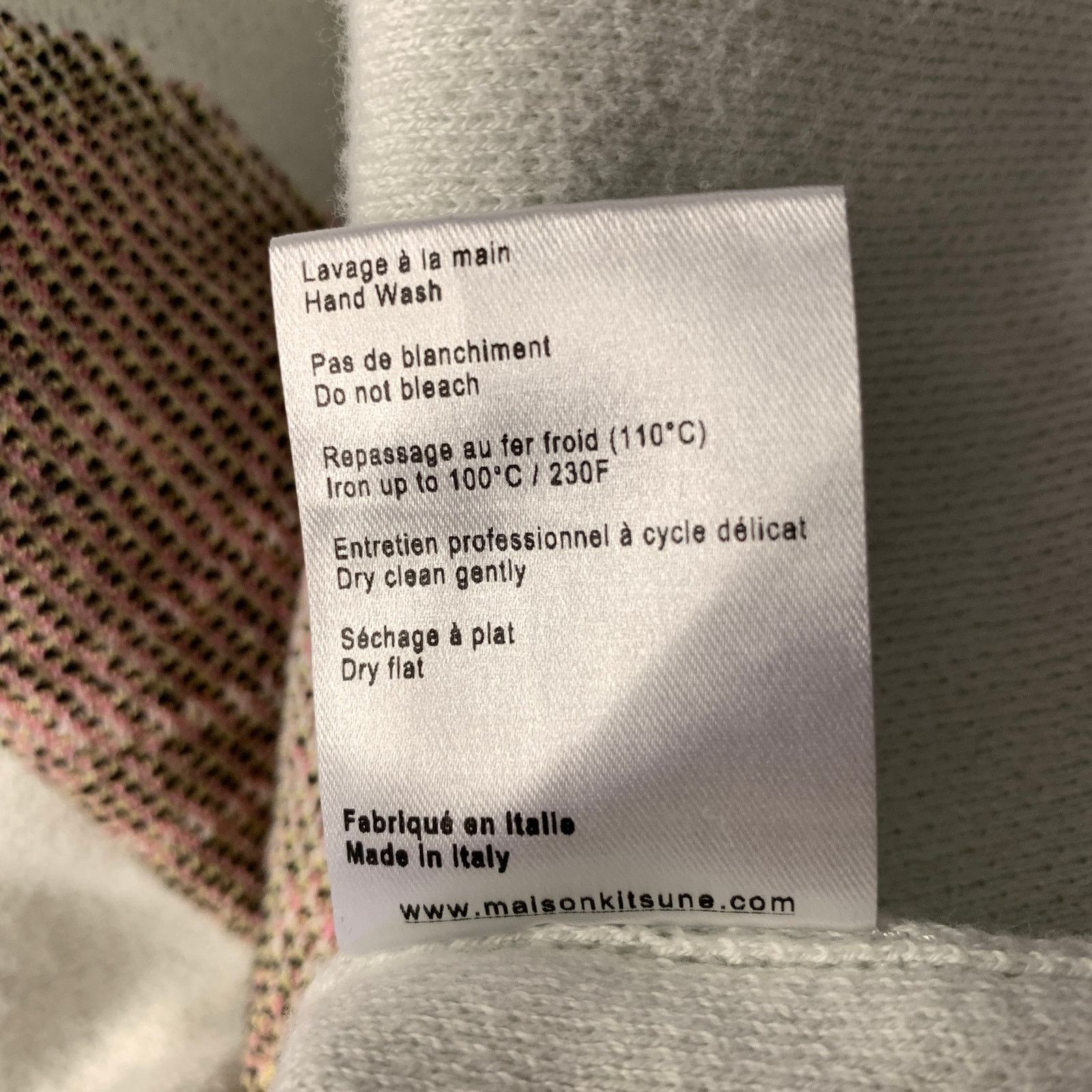 Maison Kitsune MAISON KITSUNE Size XL Off-White Fox Cotton Ribbed Pullover Size US XL / EU 56 / 4 - 7 Thumbnail