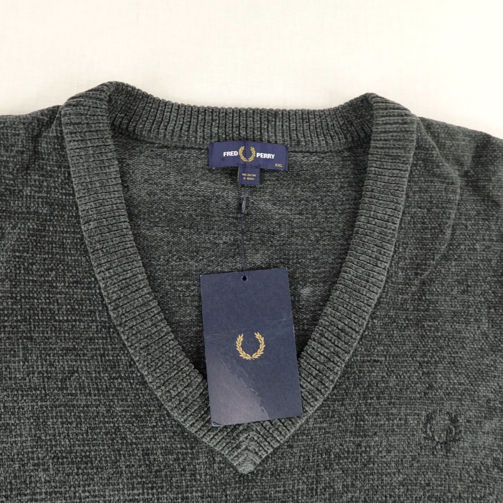 Fred Perry Fred Perry Sweater Vest 2XL Field Green Colourblock Chenille Tank Pullover NEW Size US XXL / EU 58 / 5 - 2 Thumbnail