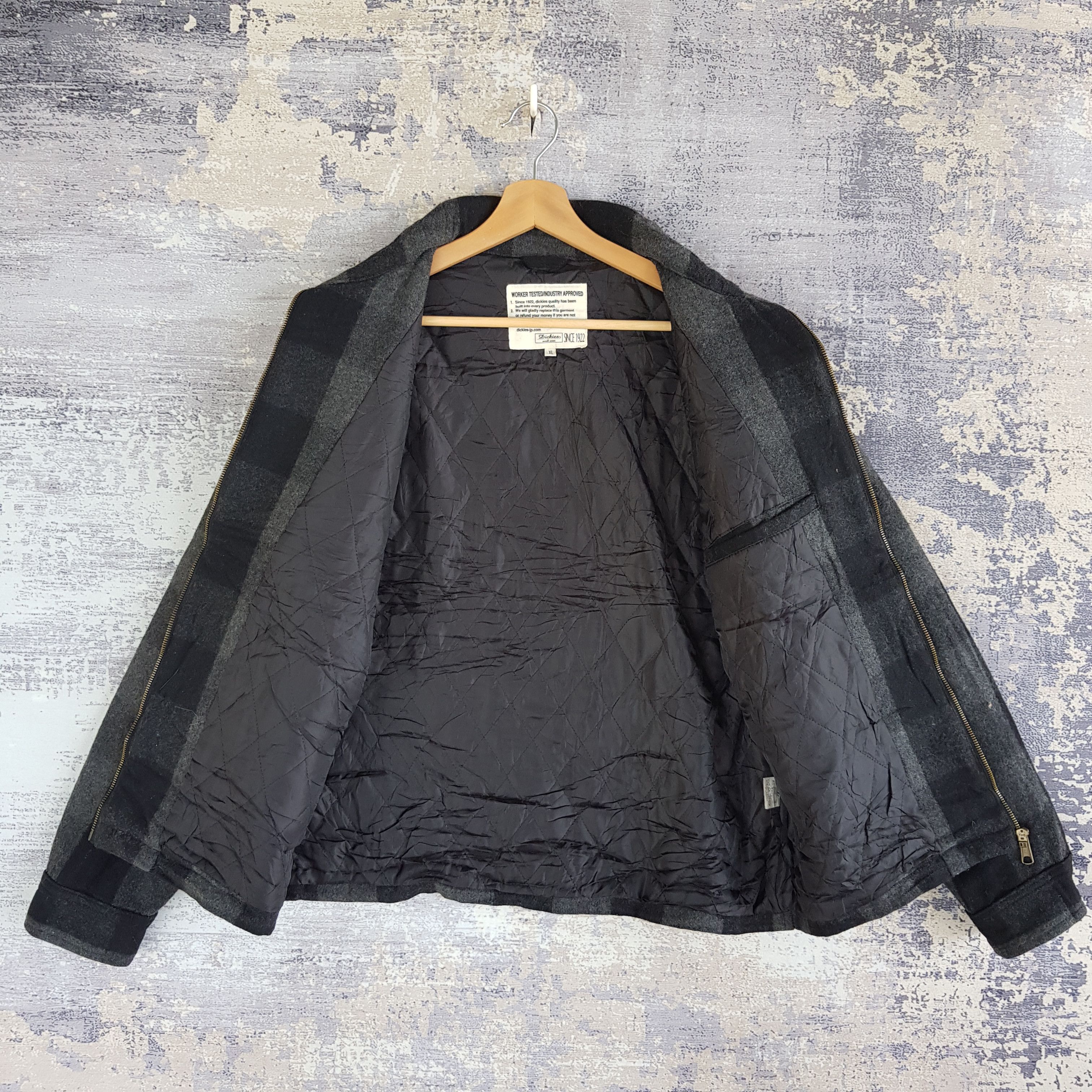 Dickies × Vintage Vintage Dickies Varsity Jacket Tartan Checkered Wool Jacket Size US M / EU 48-50 / 2 - 5 Thumbnail