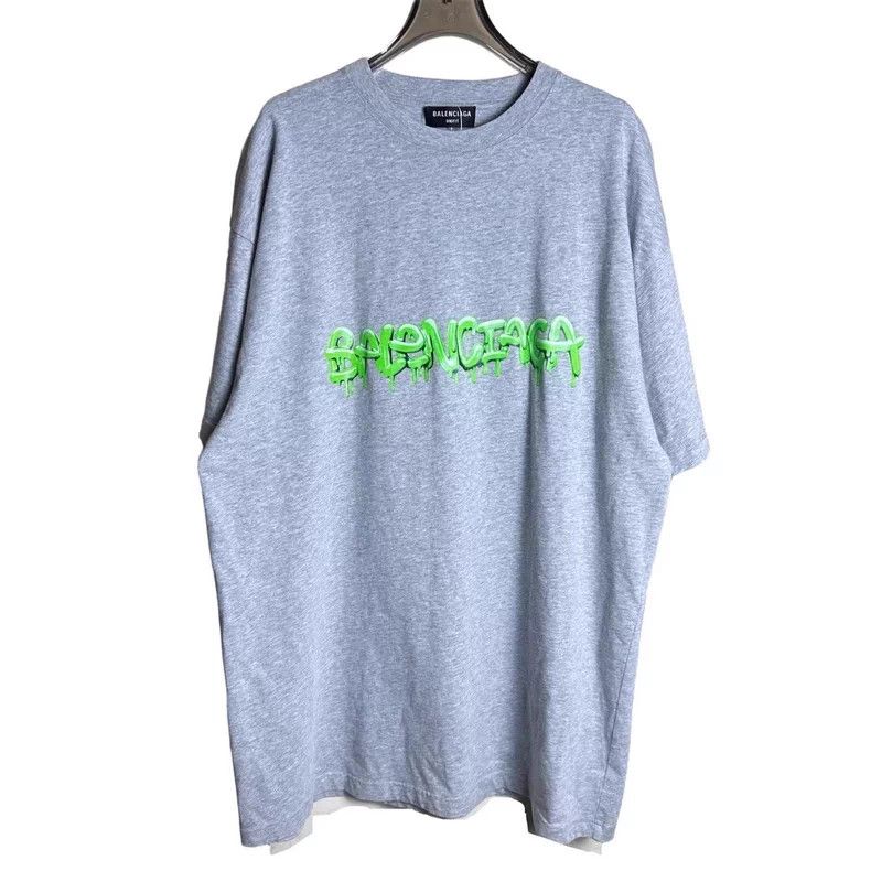 Balenciaga Balenciaga Green Slime Print Short Sleeve Size US L / EU 52-54 / 3 - 1 Thumbnail