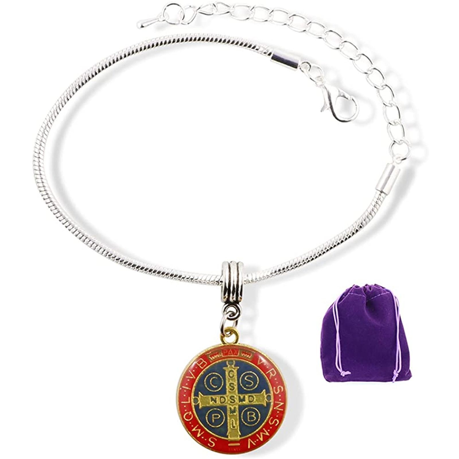 & Other Stories Saint Benedict Coloured Snake Chain Charm Bracelet Size ONE SIZE - 1 Thumbnail