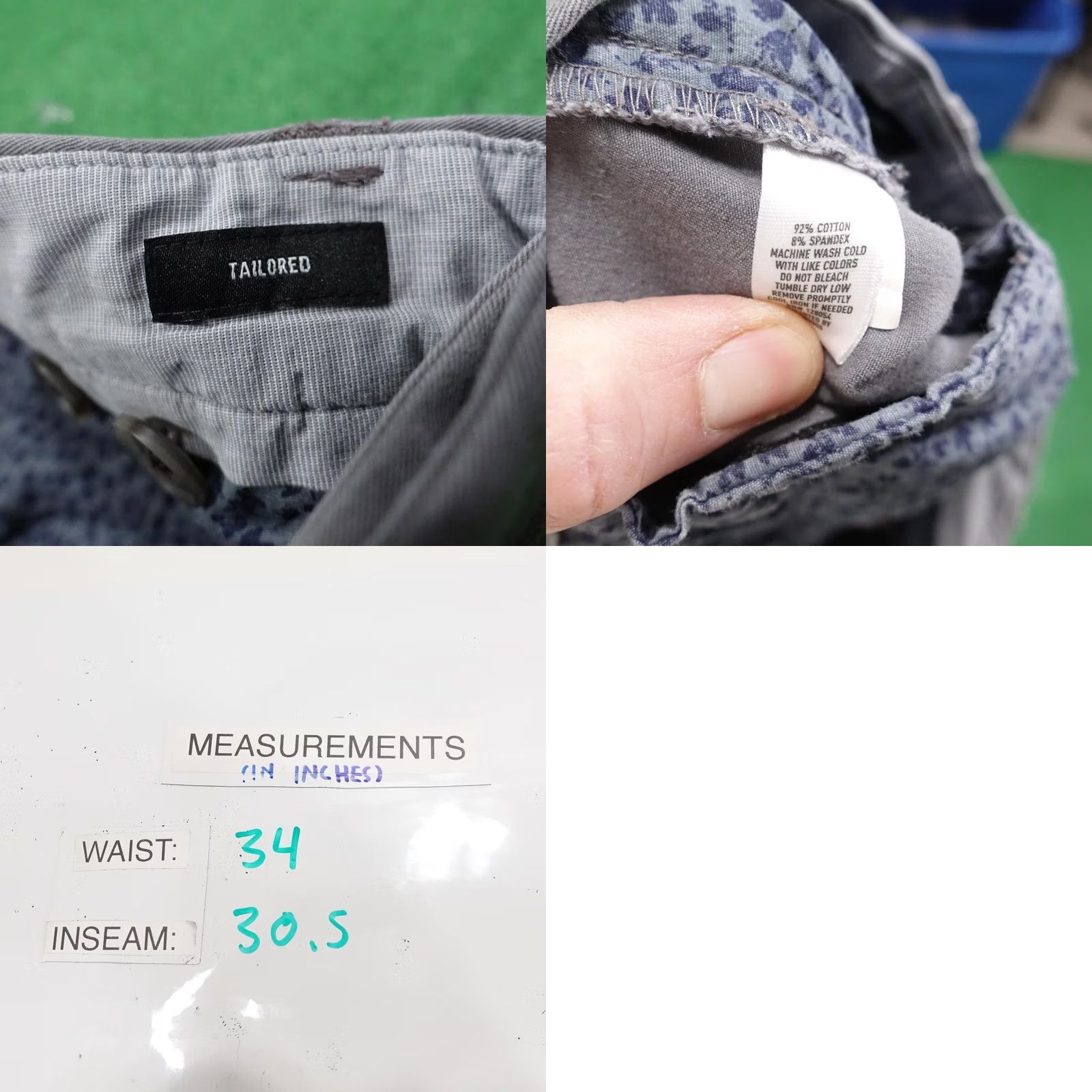 Bonobos Bonobos Pants Mens 34x32 Gray Slim Chino Stretch Cotton Spandex Flat Front Pocket Regular Size 33/32 Size US 33 - 8 Thumbnail