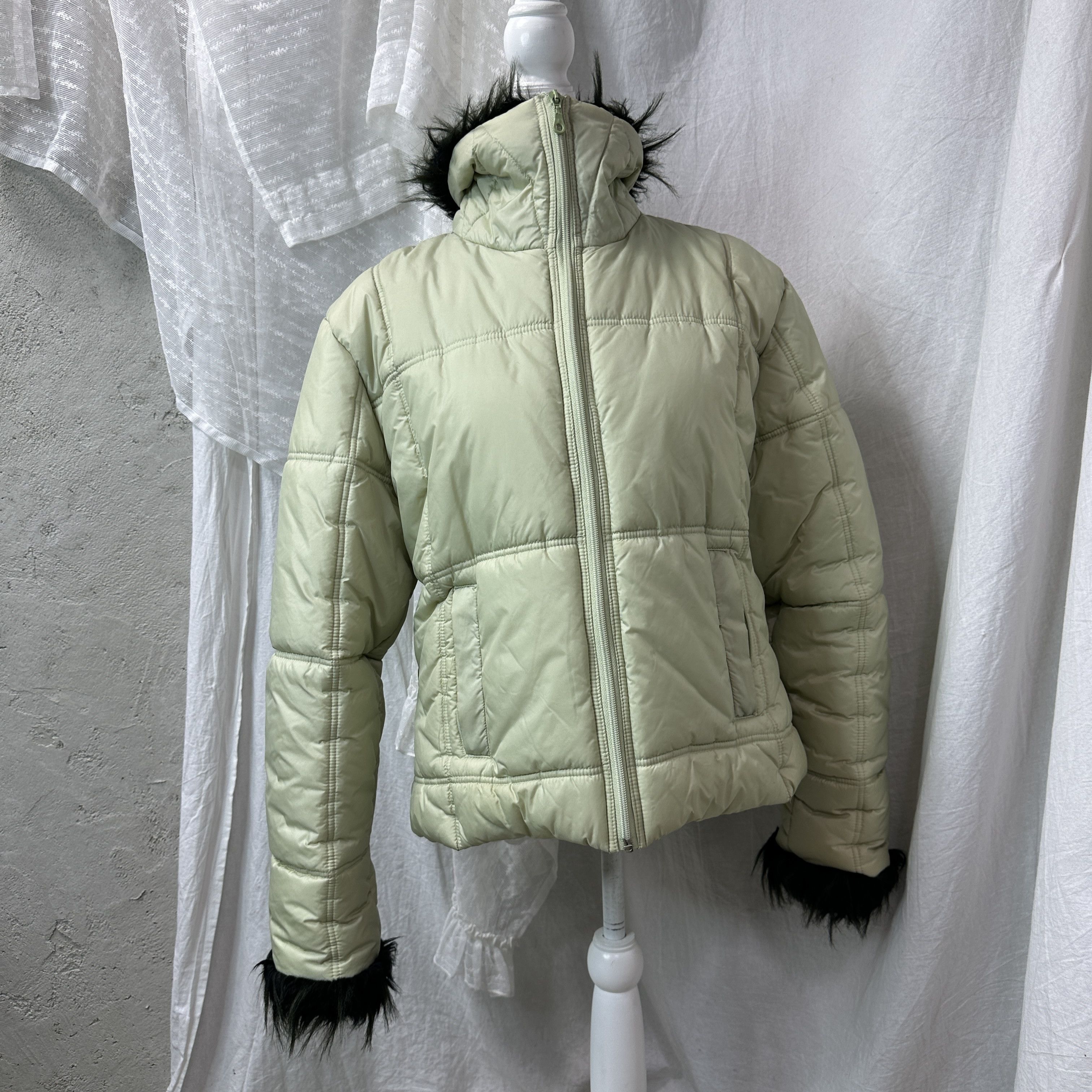 Vintage Vintage Outdoor Faux Fur Zip Up Bomber Jacket 00s Size XL / US 12-14 / IT 48-50 - 6 Thumbnail