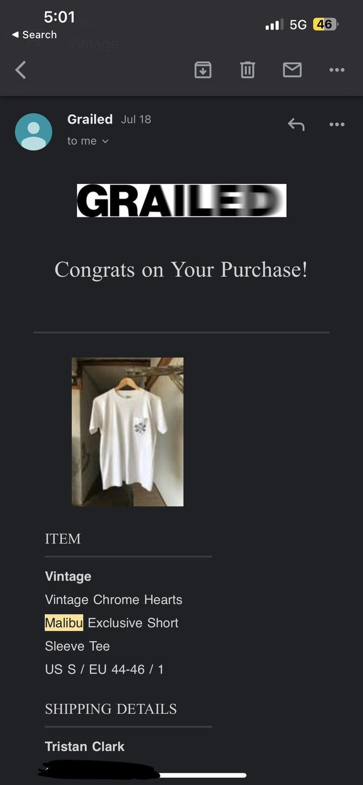 Chrome Hearts Chrome Hearts Malibu Exclusive Script Tee (RARE) Size US S / EU 44-46 / 1 - 23 Thumbnail