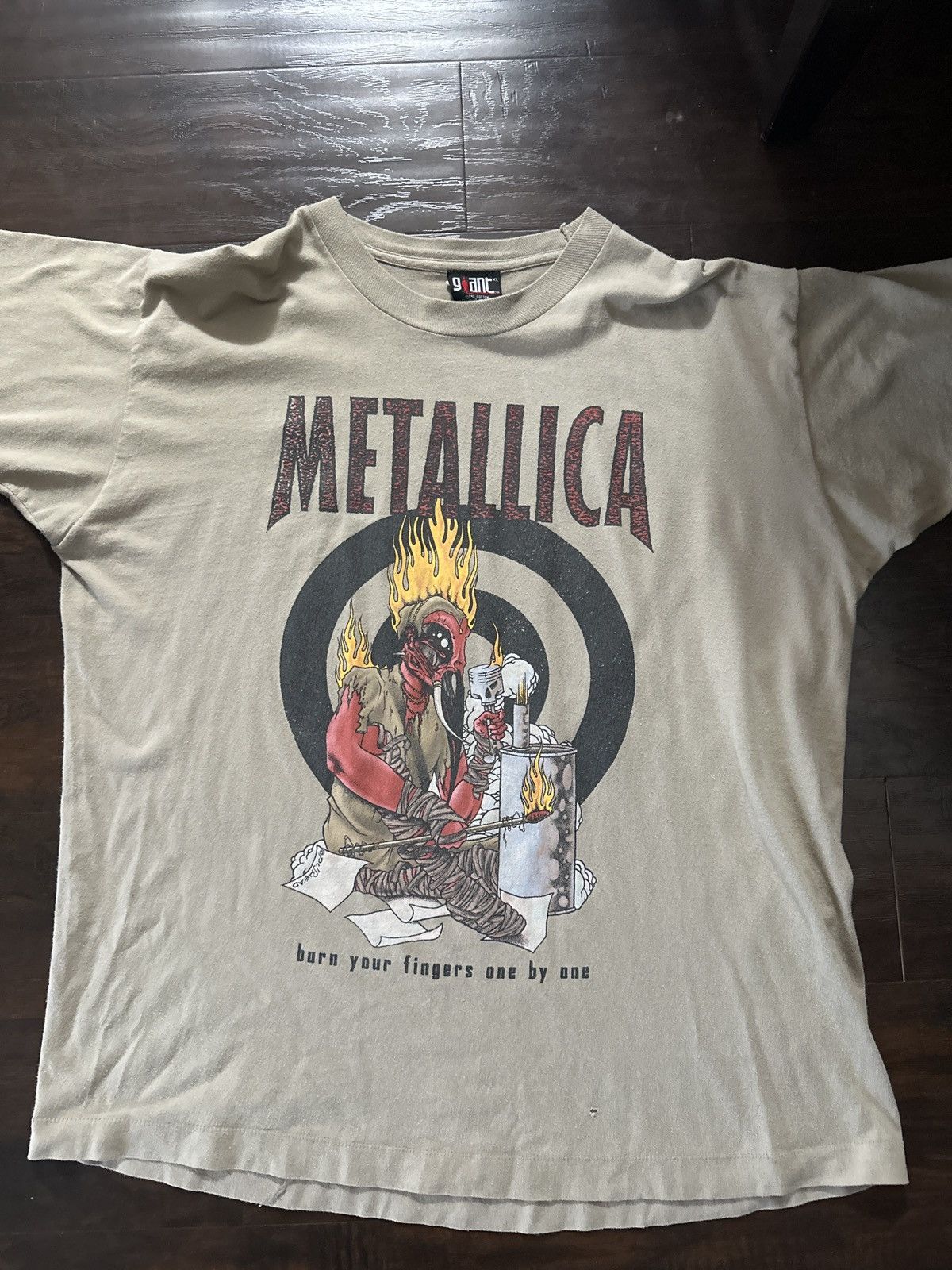 image of Metallica Vintage Shirt in Beige, Men's (Size XL)