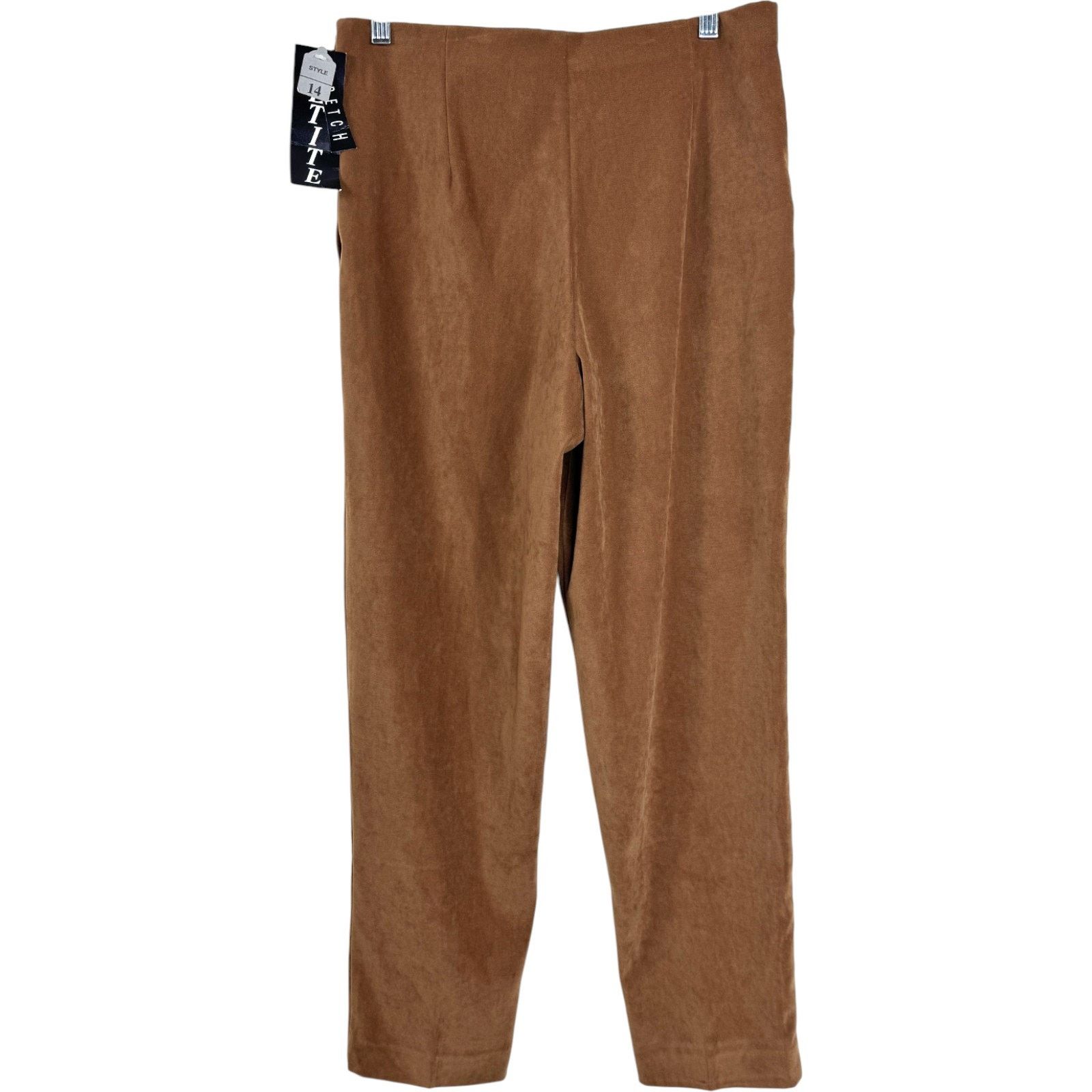 Other Vintage W.L. Sportswear Petites Brown Stretch Pants Size 14 Size 36" / US 14 / IT 50 - 1 Thumbnail