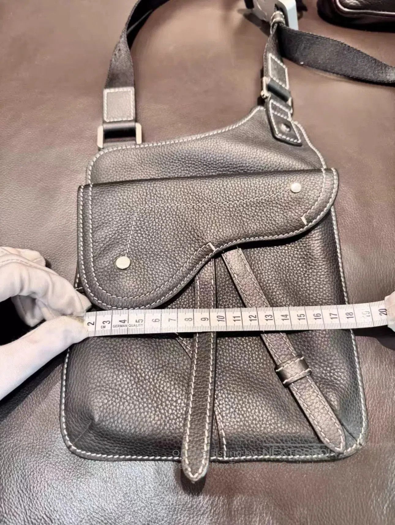 Dior Dior Saddle Bag in Black Leather. Size ONE SIZE - 8 Thumbnail