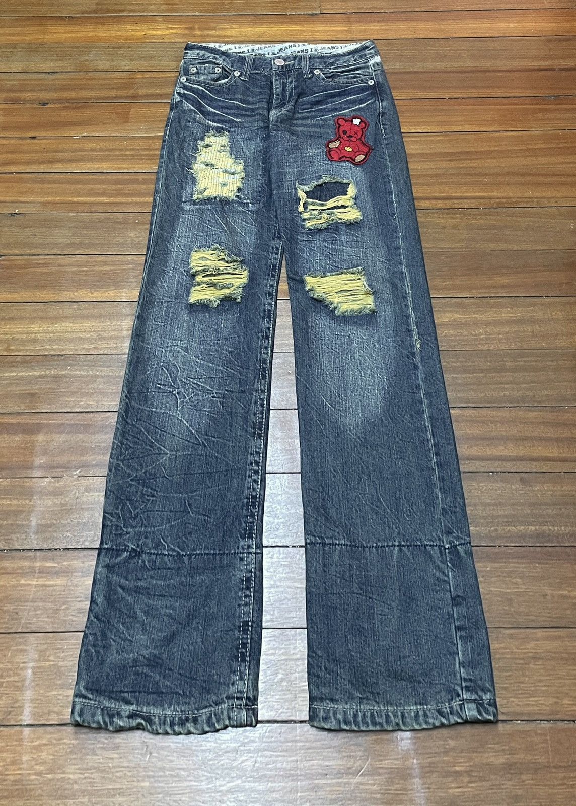 14th Addiction Rare Vintage Japanese Brand I-Jeans Ripped Jeans 2000s Size US 31 - 1 Thumbnail