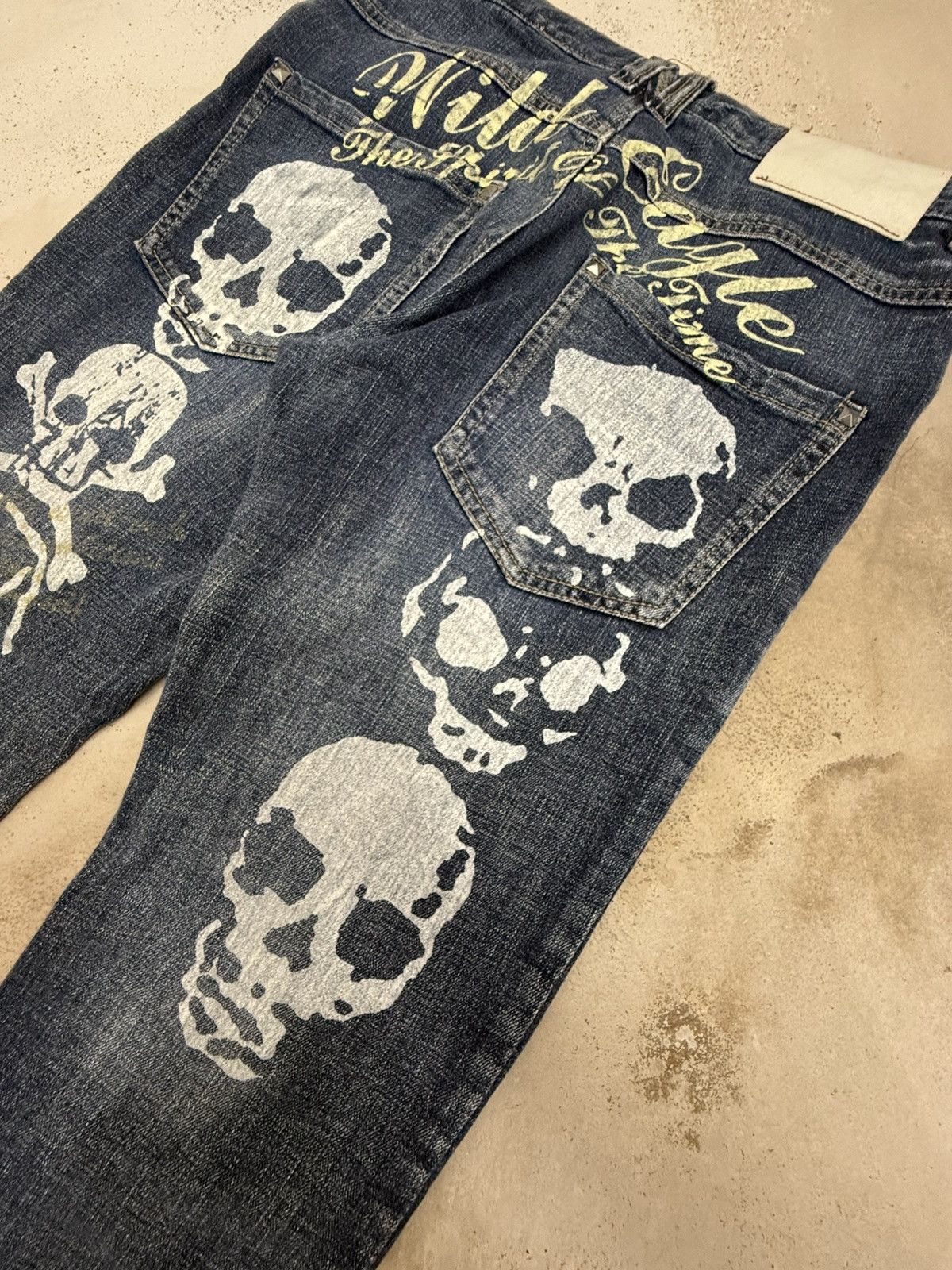Hysteric Glamour × Japanese Brand Hysteric Glamour Style Poems Skull Studded Jeans Size US 30 / EU 46 - 7 Thumbnail