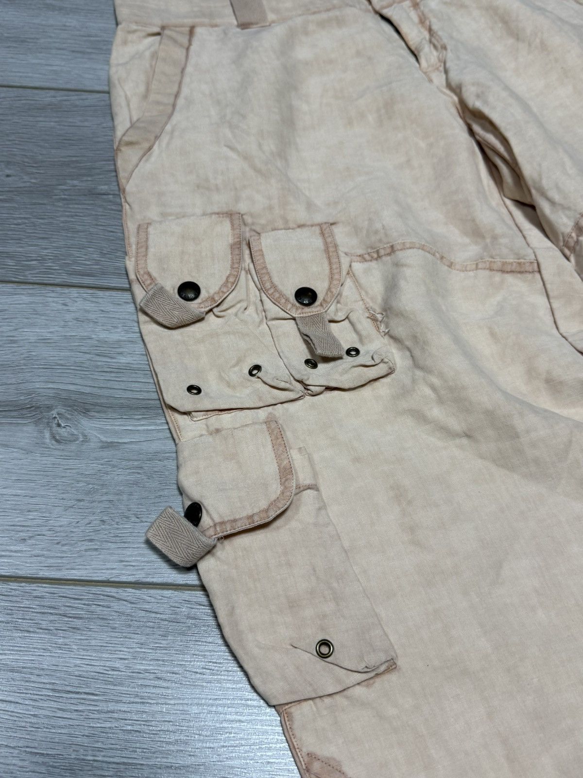 Polo Ralph Lauren POLO linen silk cargo miltipocket military style pants Size US 34 / EU 50 - 2 Thumbnail