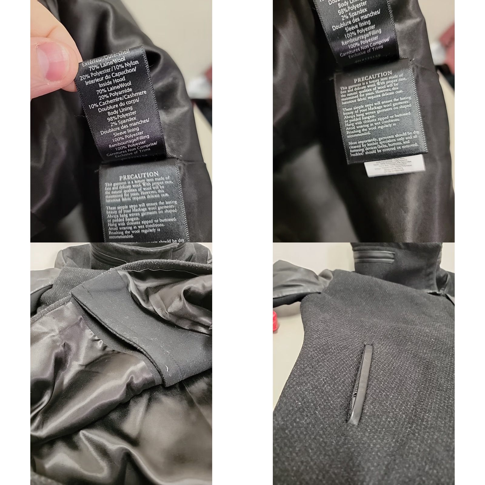 Mackage **Black Wool Mackage Coat Jacket Women Large** User: Black Wool Mackage Coat Jacket Women's Large Size L / US 10 / IT 46 - 9 Thumbnail
