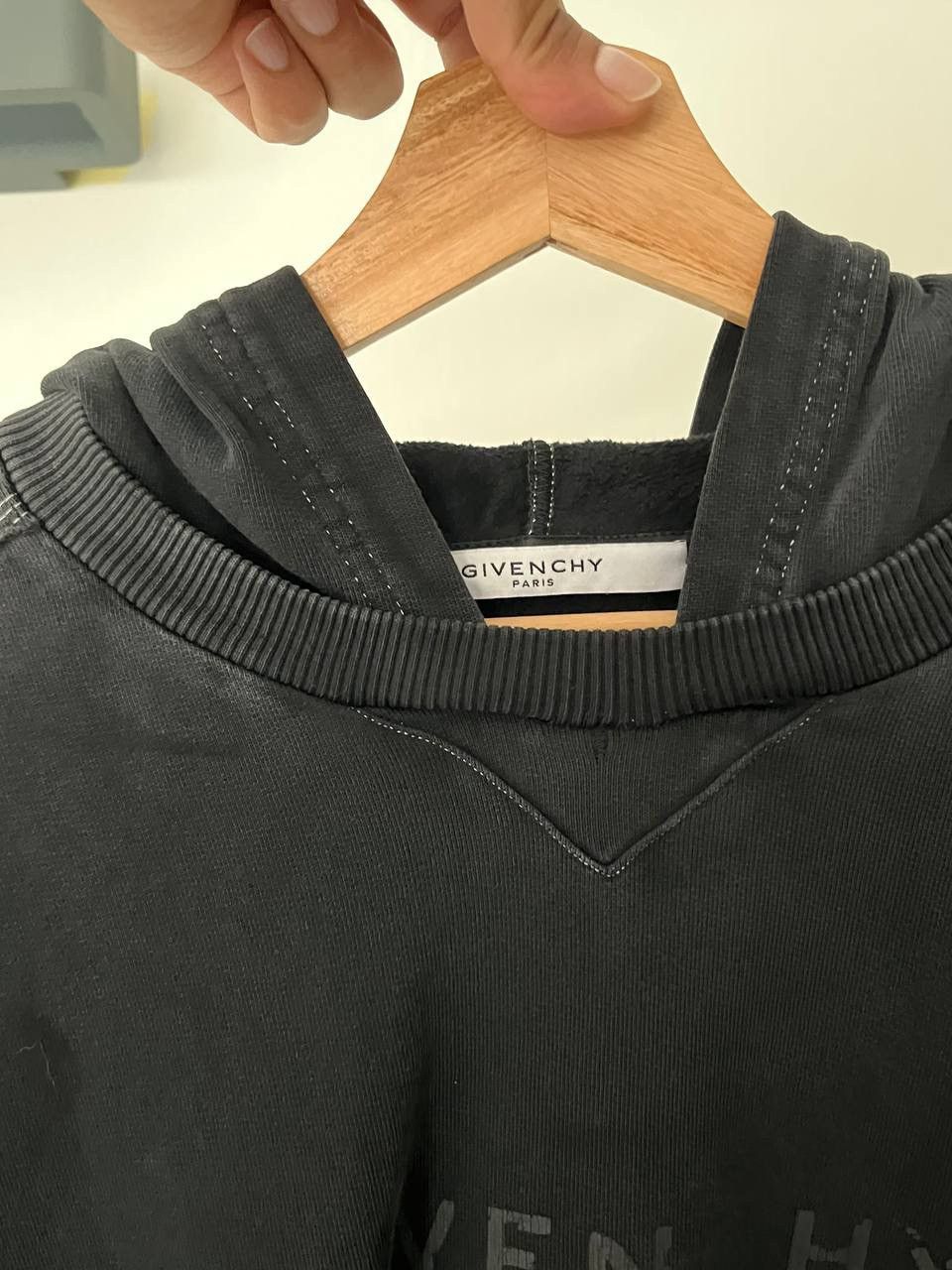 Givenchy Givenchy Distressed Cotton Jersey Hoodie Size US XL / EU 56 / 4 - 5 Thumbnail