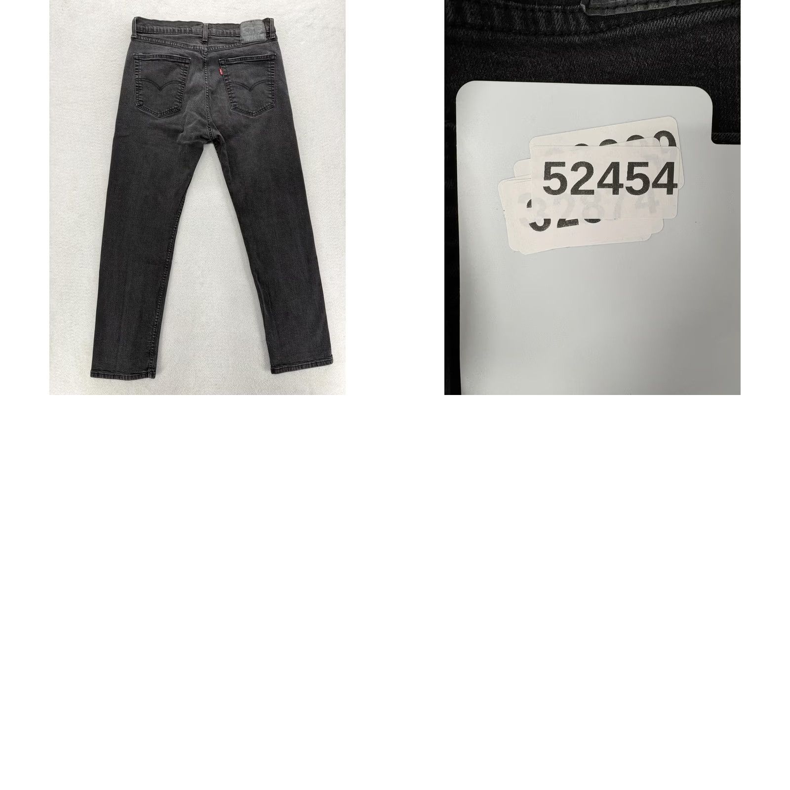 Levi's Levis 505 Jeans Mens 36x32 Gray Dark Wash Regular Straight Stretch Denim Pants Size US 36 / EU 52 - 9 Thumbnail