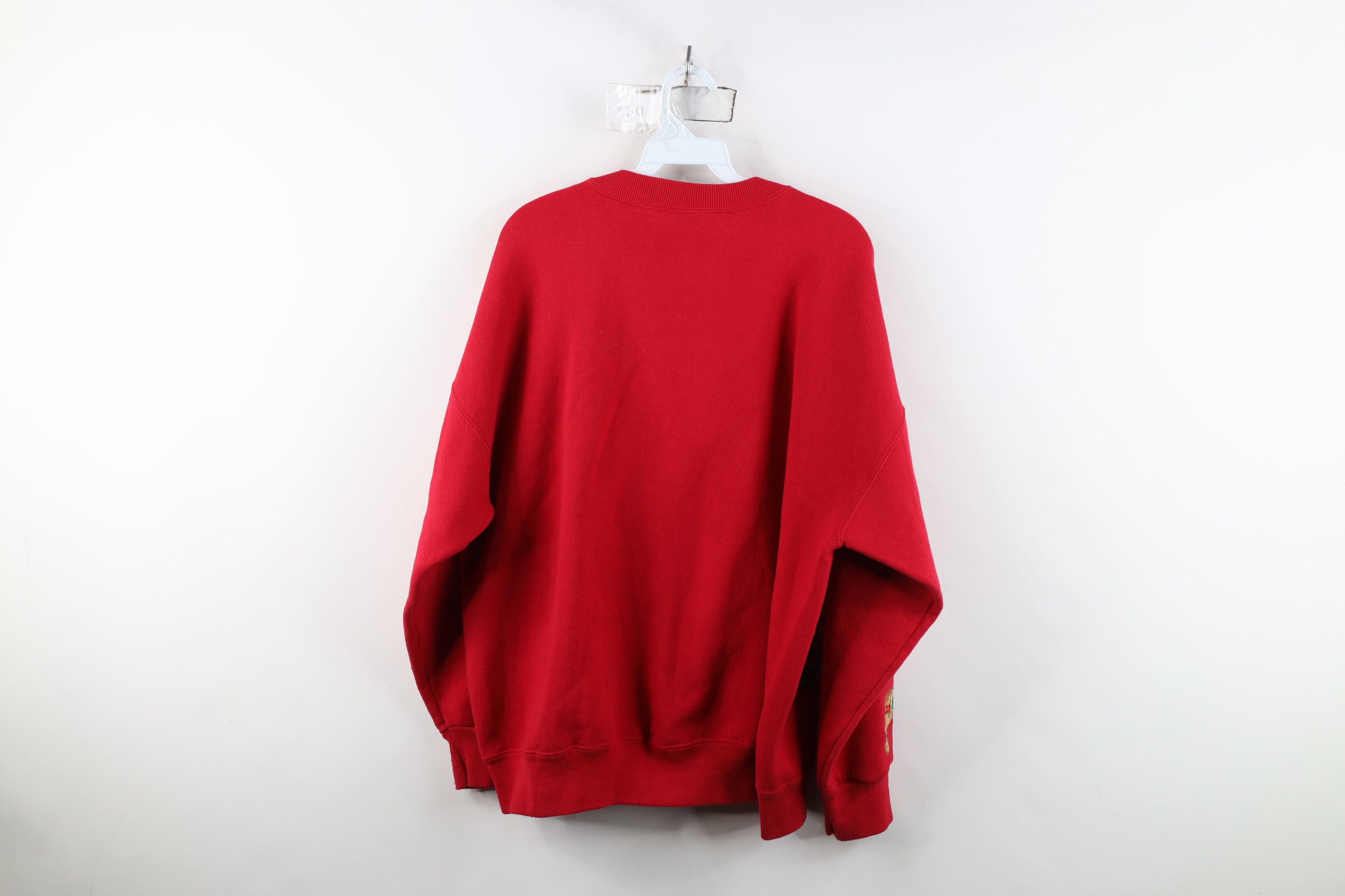 Vintage Vintage 90s Christmas Teddy Bear Bells Sweatshirt Red USA Size XXL / US 16-18 / IT 52-54 - 12 Thumbnail
