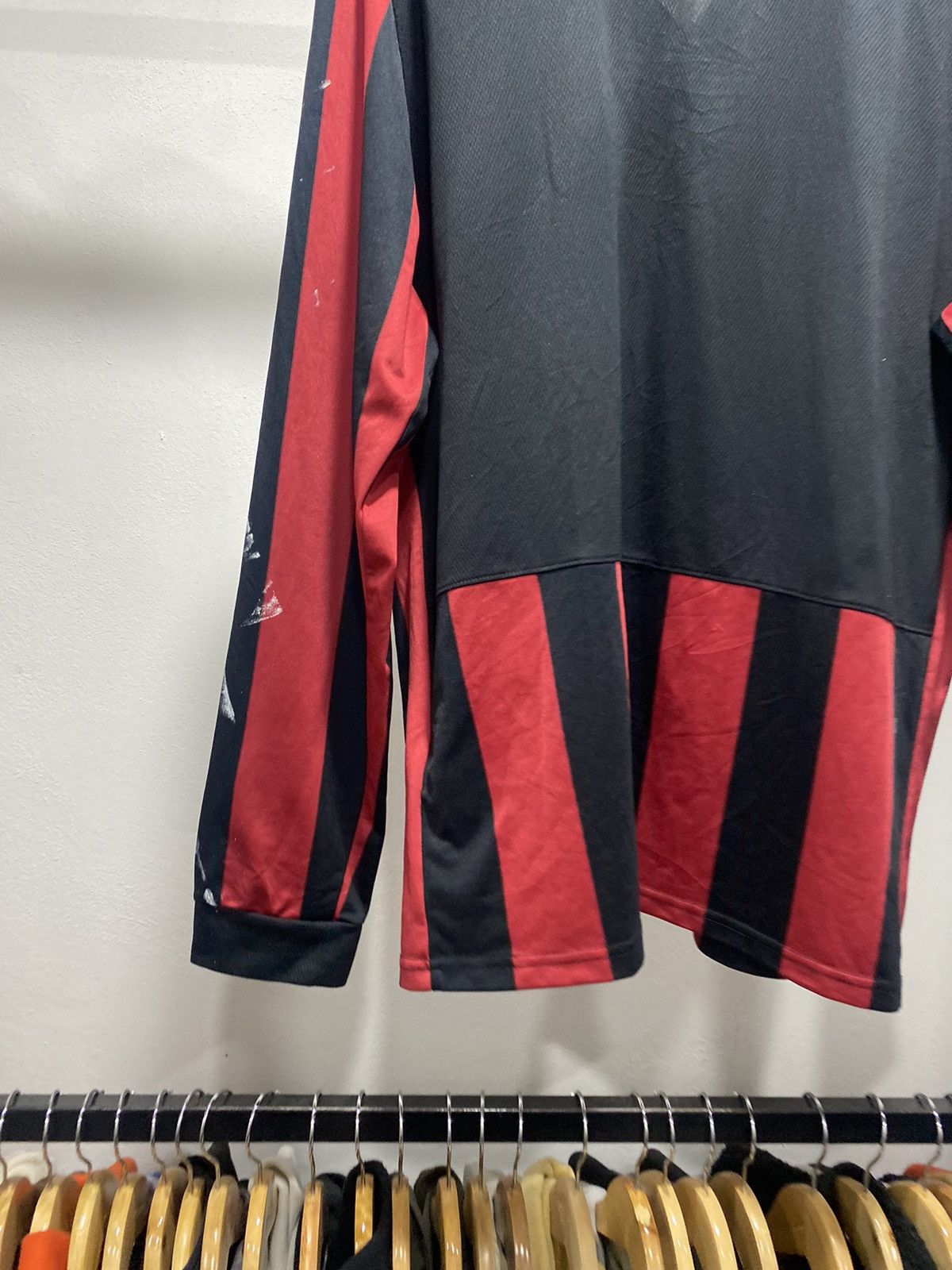 Vintage Sick☠️ Nike AC Milan Paint Bloke Core Jersey Collar Polo Size US L / EU 52-54 / 3 - 12 Thumbnail