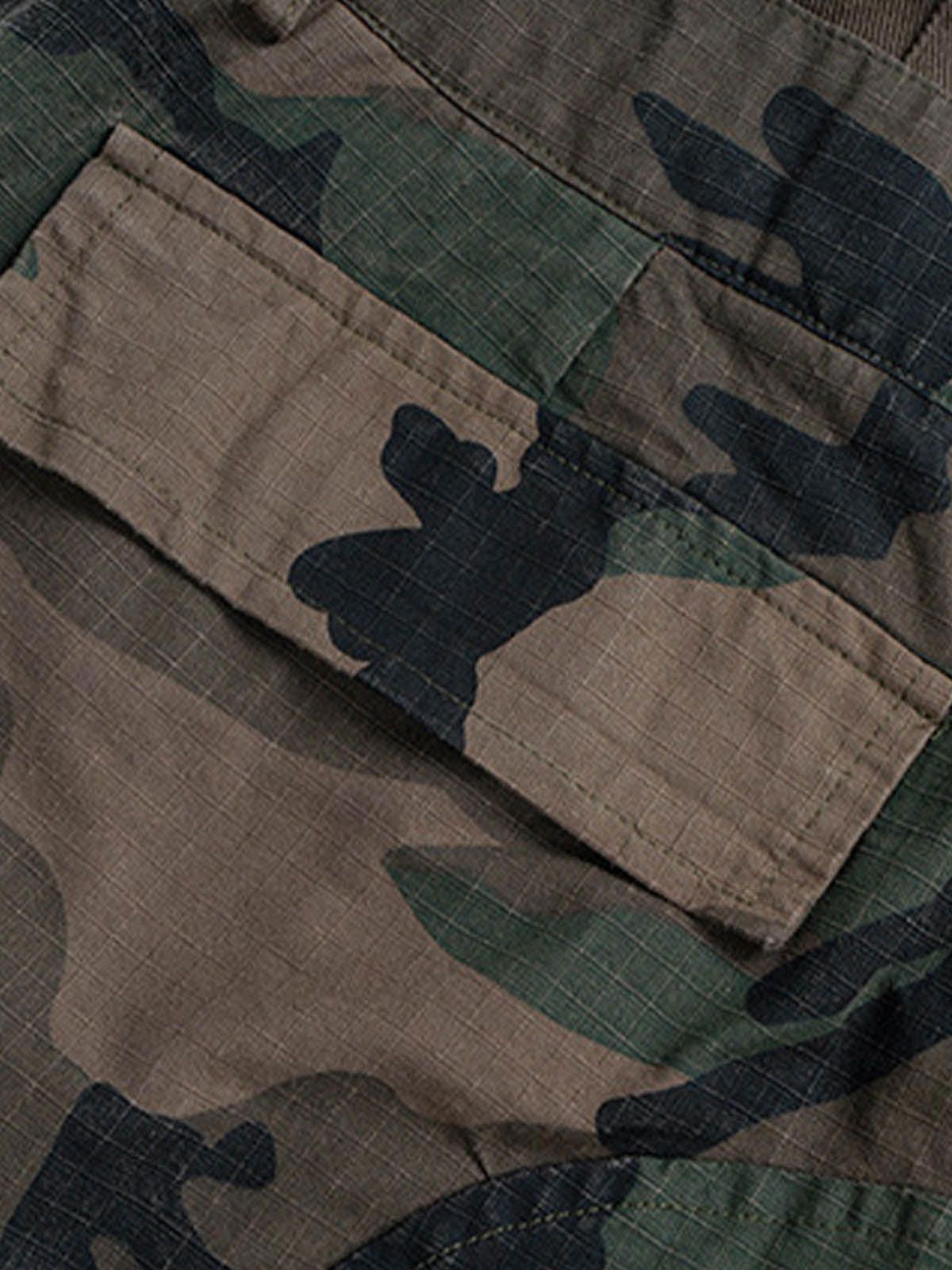 Japanese Brand Three-Waist Splicing Camouflage Cargo Buckle Waist Overalls Size US 32 / EU 48 - 7 Thumbnail