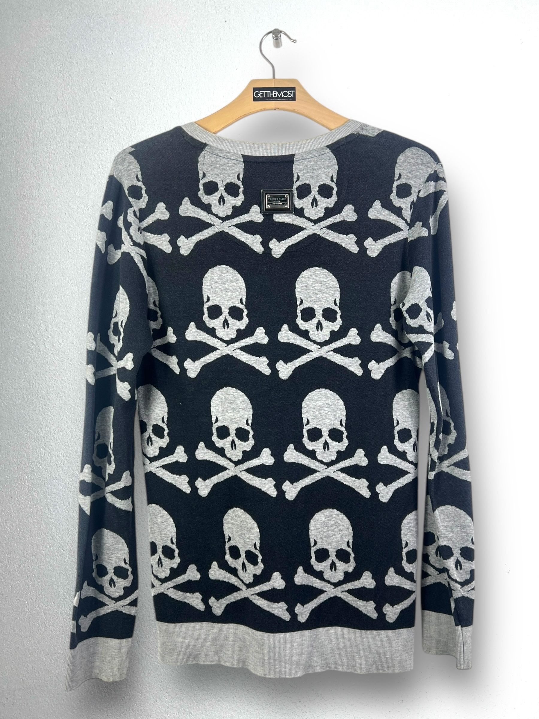 Philipp Plein Philipp Plein Homme Y2K Skull Sweater GTMP056 Size US M / EU 48-50 / 2 - 10 Thumbnail