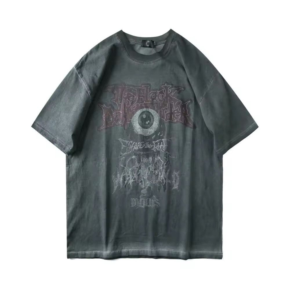 Vintage Dark Evil Eye Print Streetwear T Shirt Skull Size US L / EU 52-54 / 3 - 1 Thumbnail