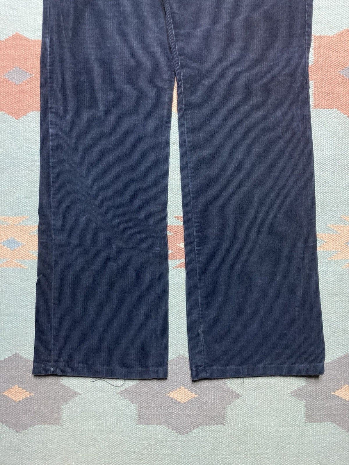 Vintage Vintage 70s corduroy pants bootcut navy blue talon zip 35x31 Size US 35 - 2 Thumbnail