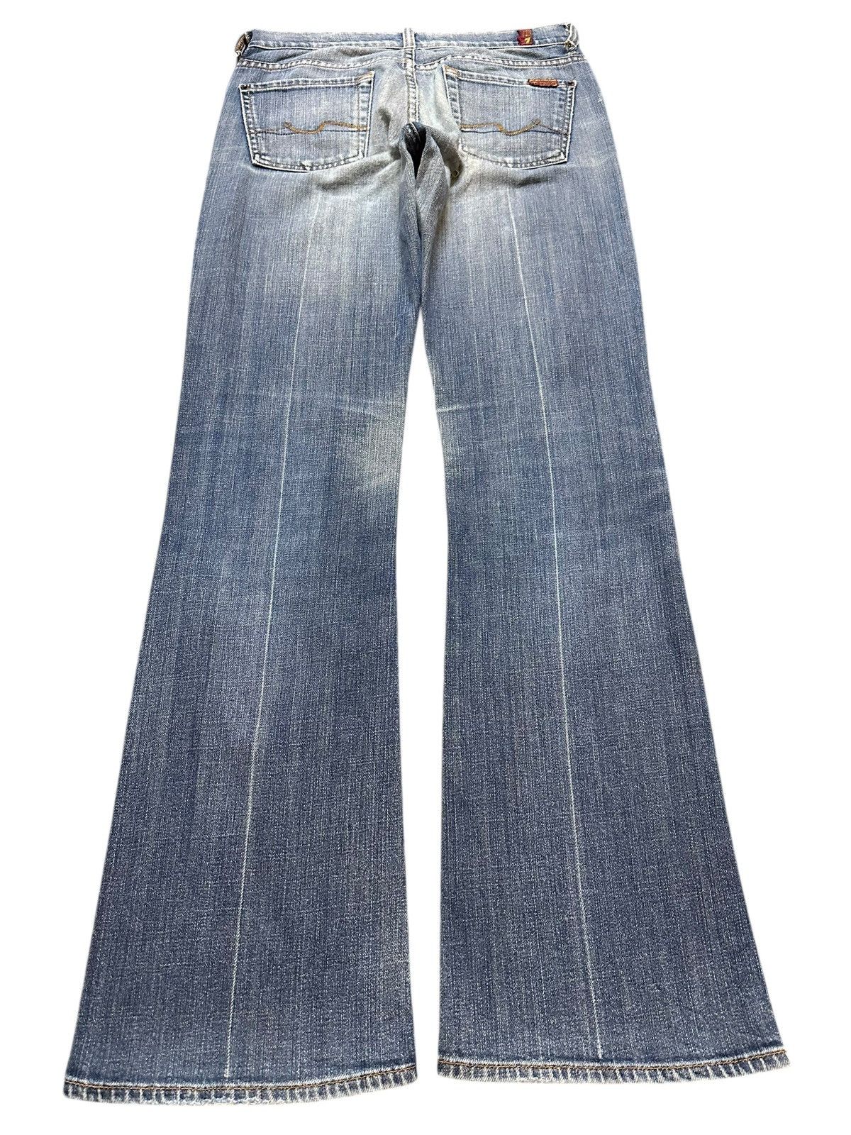Other Vintage Japanese Brand Blue Faded Wash Style Flare Jeans Size US 28 / EU 44 - 2 Thumbnail