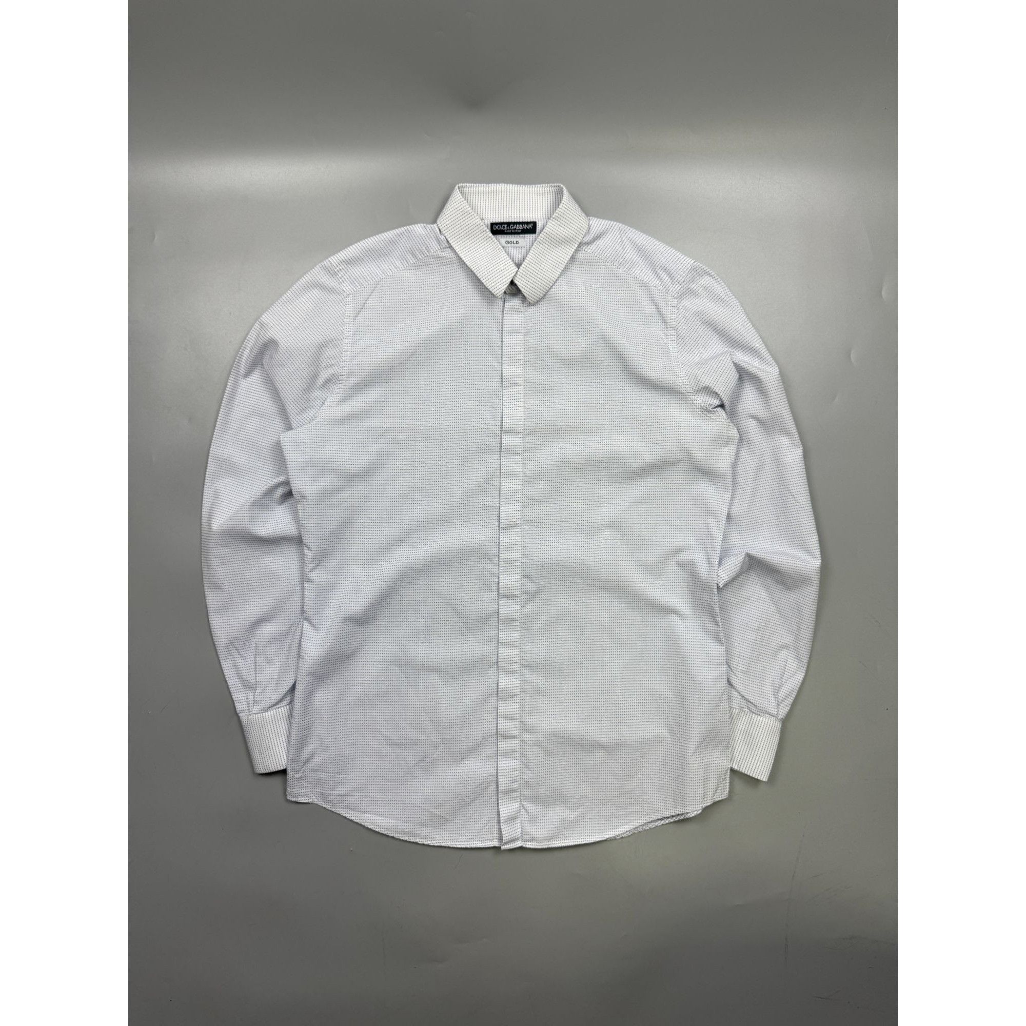 Dolce & Gabbana Dolce & Gabbana Gold Formal White Patterned Shirt (Y1275) Size US L / EU 52-54 / 3 - 1 Thumbnail