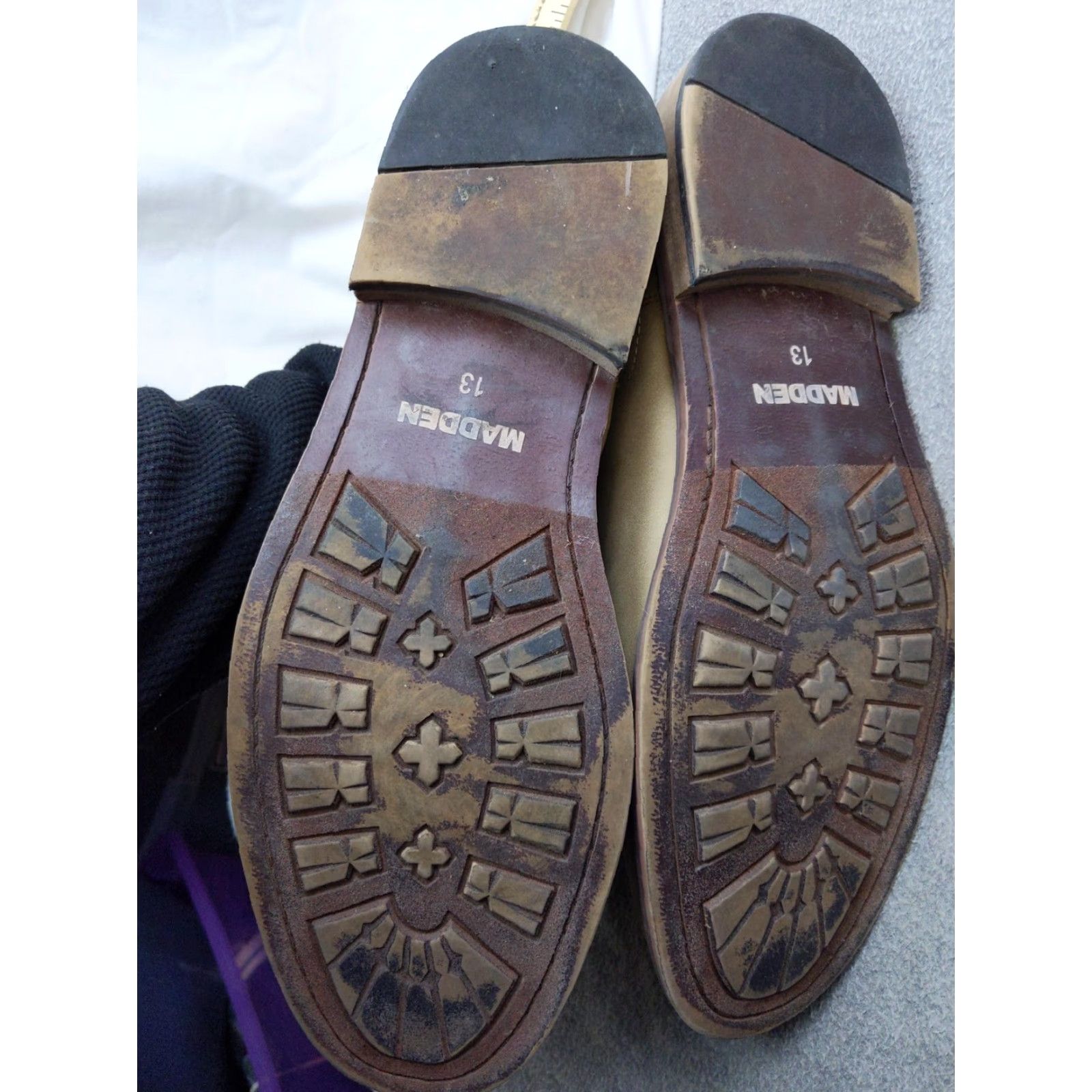 Vintage Madden Chelsea Boots Mens 13 Beige Nubuck Slip On Ankle Ortholite Casual Boots Size US 13 / EU 46 - 5 Thumbnail
