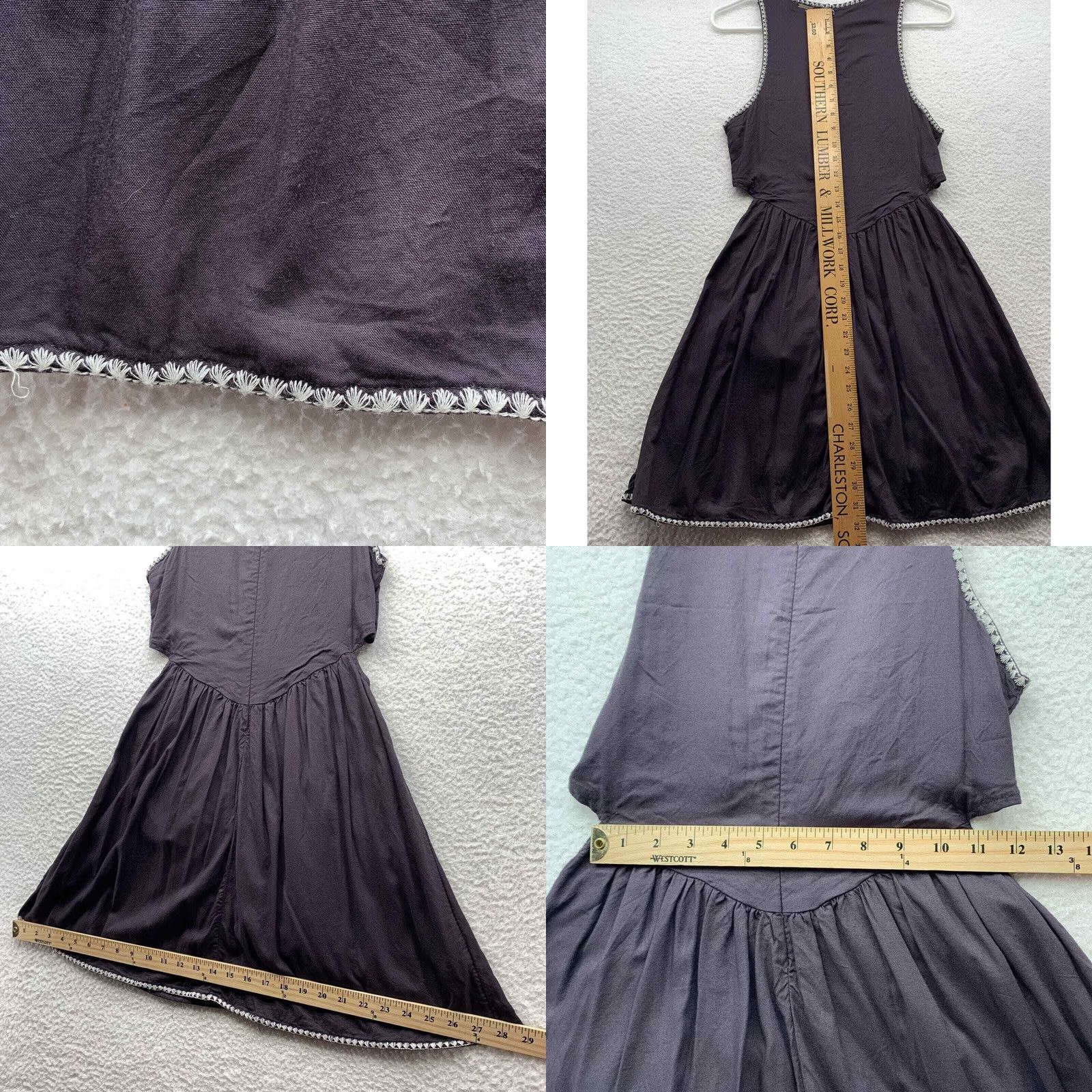 Billabong Billabong Sundress Womens M Boho Embroidered Hem Beach Casual Designer Sun Dress Size M / US 6-8 / IT 42-44 - 8 Thumbnail