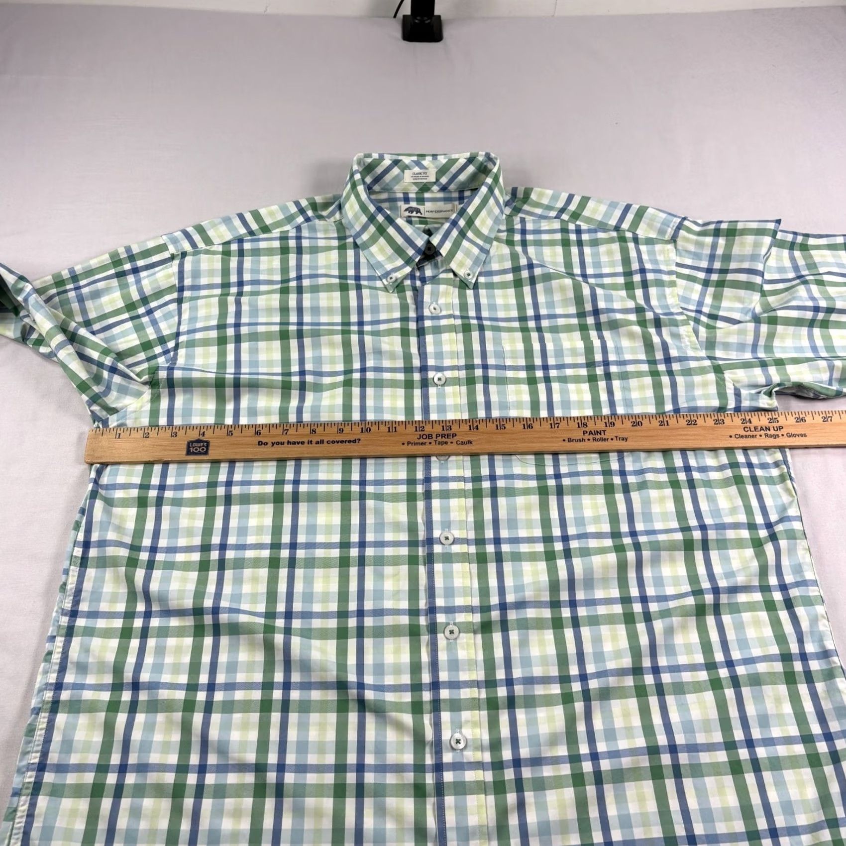 Vintage Onward Reserve Shirt Mens XL Plaid Button Up Stretch Nylon Casual Size US XL / EU 56 / 4 - 4 Thumbnail